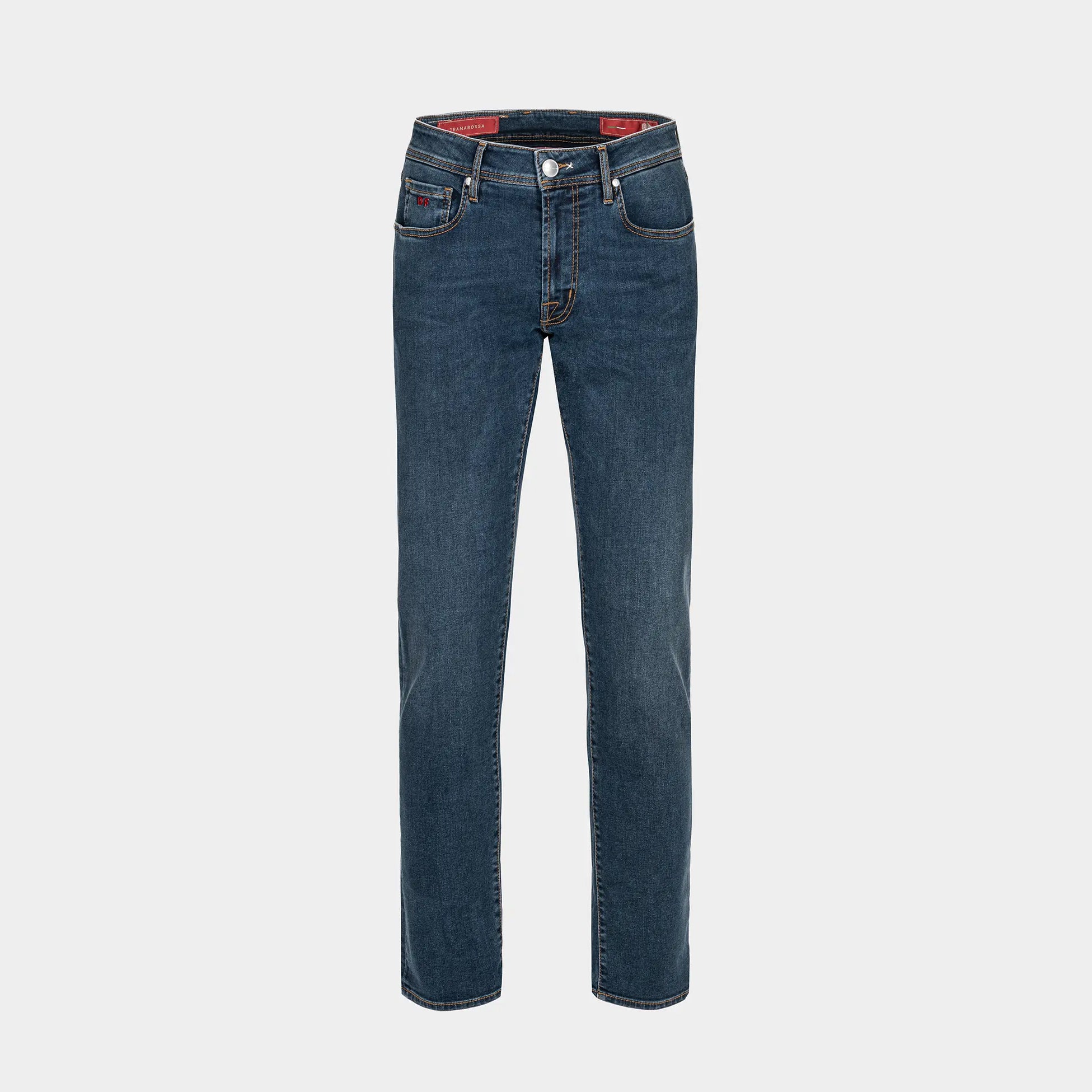 Navy Used R-Elax Michelangelo Modern Fit Super-Stretch Denim - TRAMAROSSA - Boutique Jacques International