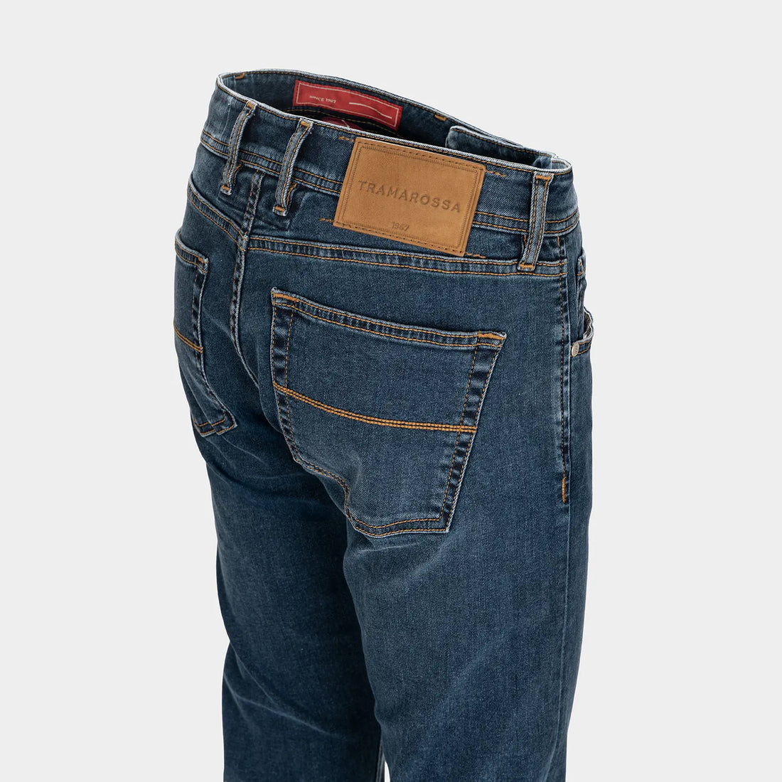 Navy Used R-Elax Michelangelo Modern Fit Super-Stretch Denim - TRAMAROSSA - Boutique Jacques International