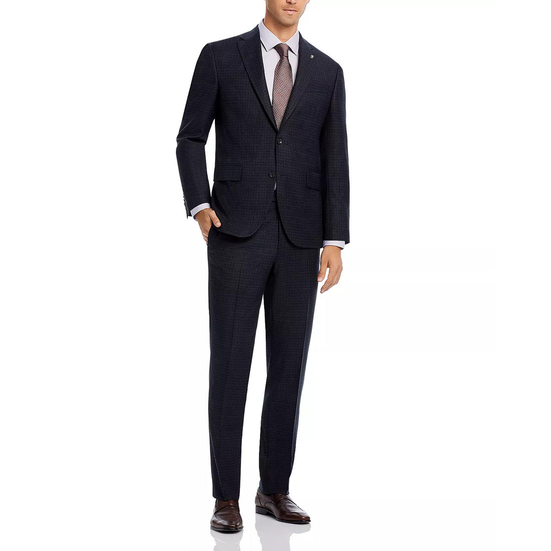 Blue Micro-Check Crepe Finish Esprit Modern Fit Suit - Jack Victor