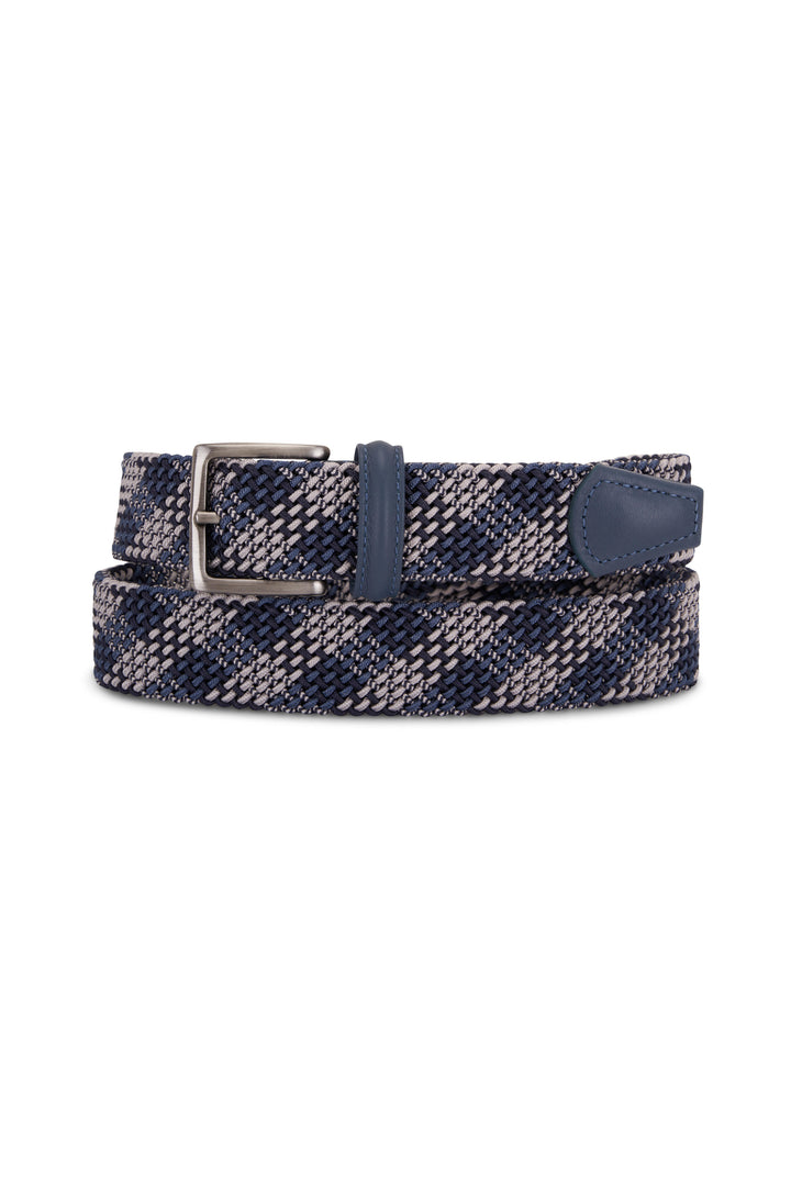 Blue Multicolour Woven Belt - Anderson's - Boutique Jacques International