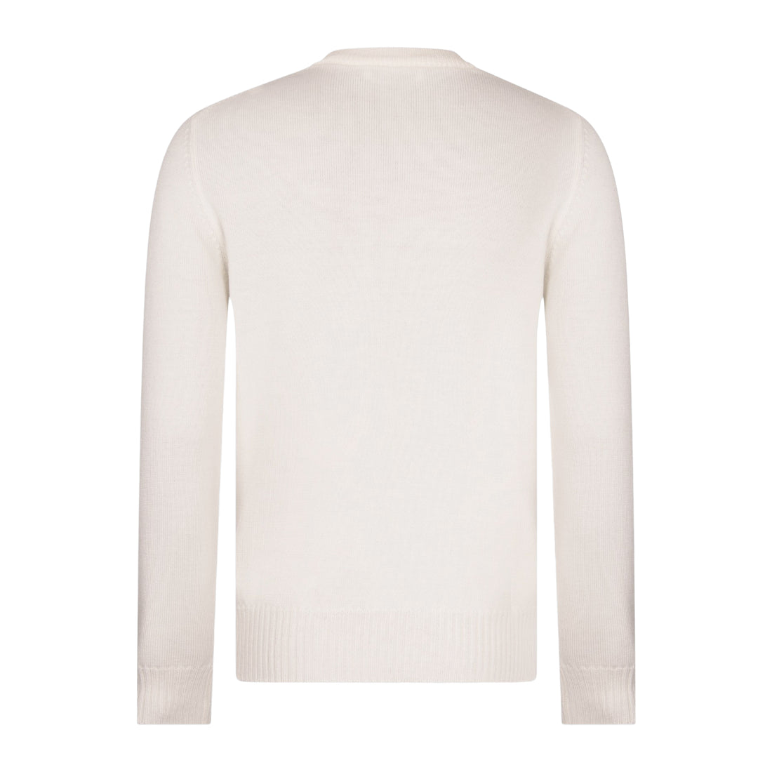 Pull col rond en laine vierge blanc cassé - GRAN SASSO