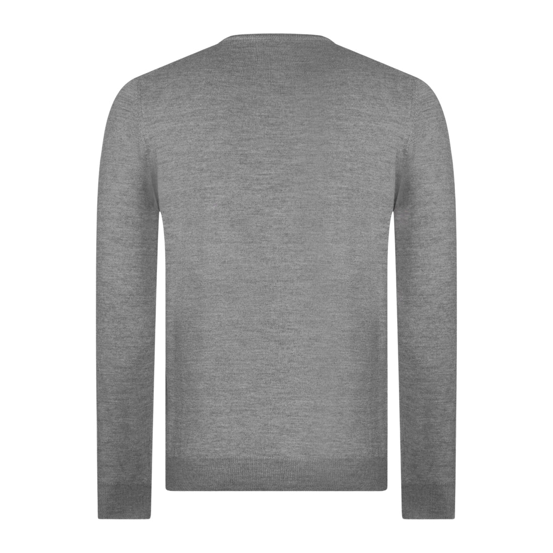 Pull à col rond en laine vierge gris moyen - GRAN SASSO