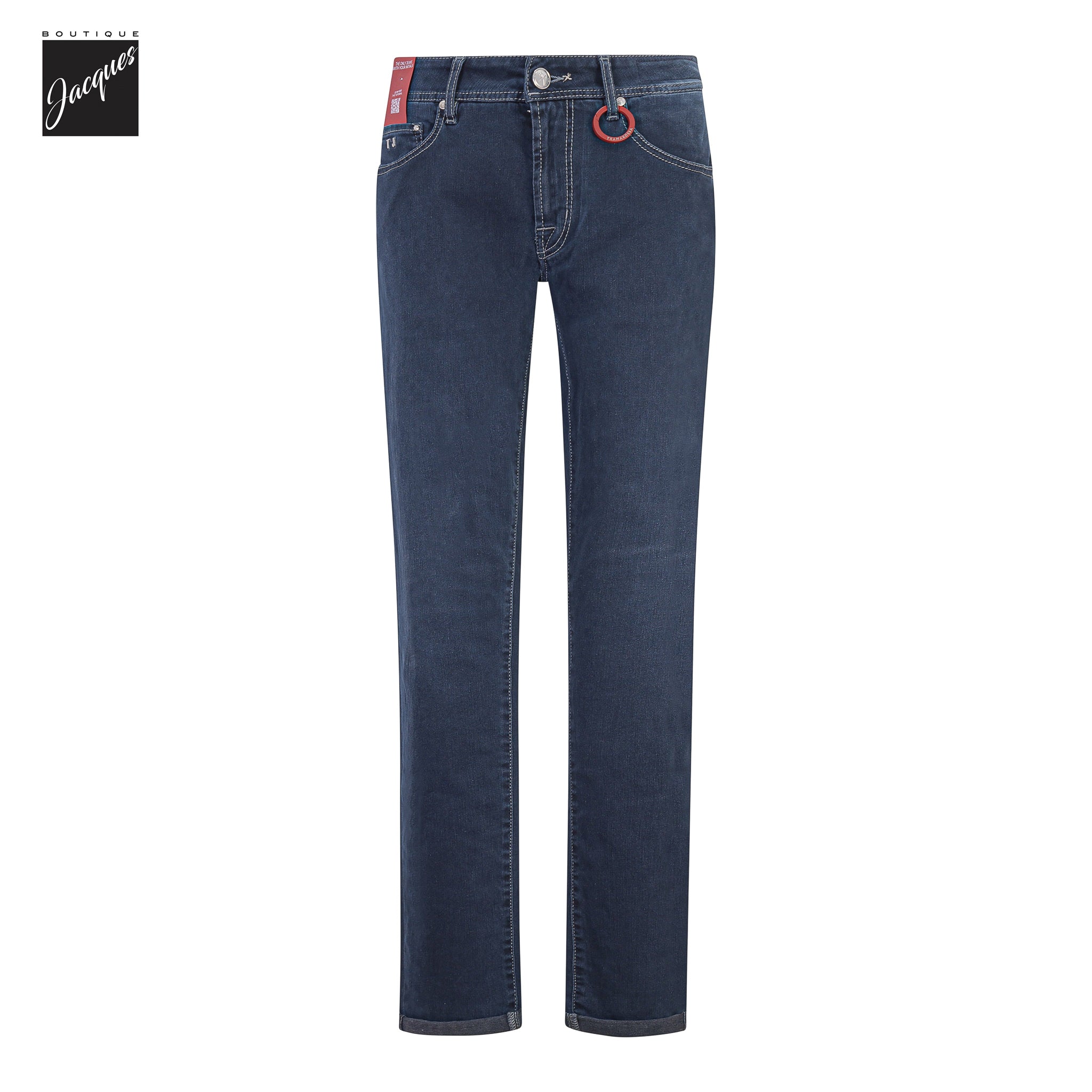 Blue Grey R-Elax Leonardo Slim Fit Super-Stretch Denim - TRAMAROSSA