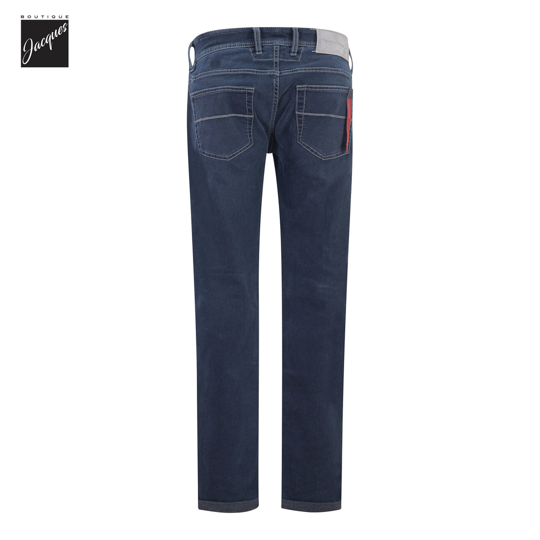 Blue Grey R-Elax Leonardo Slim Fit Super-Stretch Denim - TRAMAROSSA