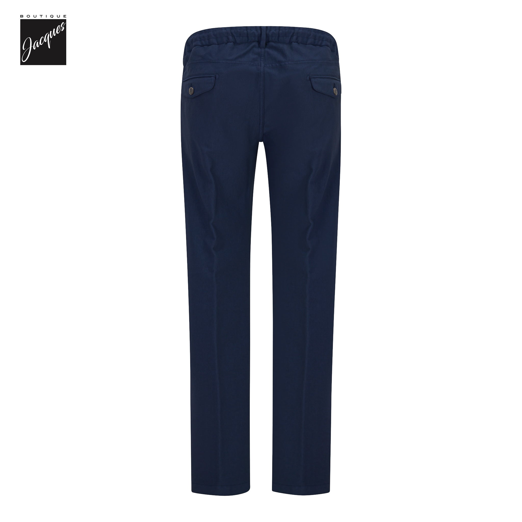 Royal Blue Cotton-Jersey Milano Jogger-Style Chino Pants - ELEVENTY PLATINUM - Boutique Jacques International