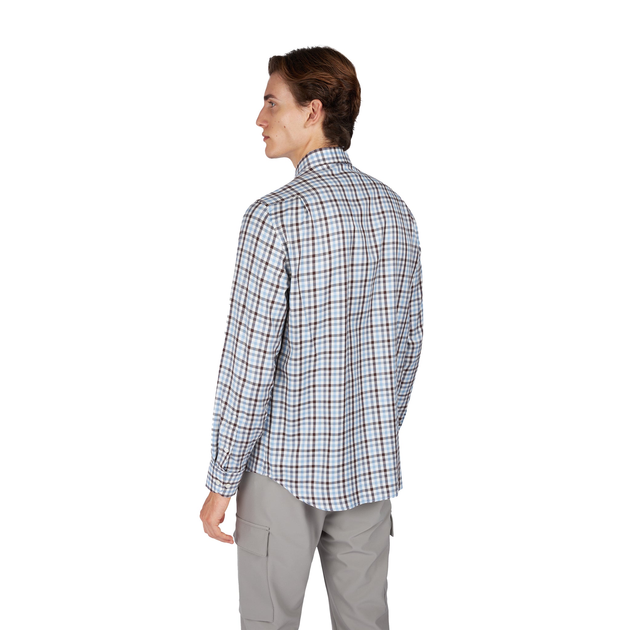 Blue & Brown Check X Soft Cotton Casual Shirt - Paul & Shark
