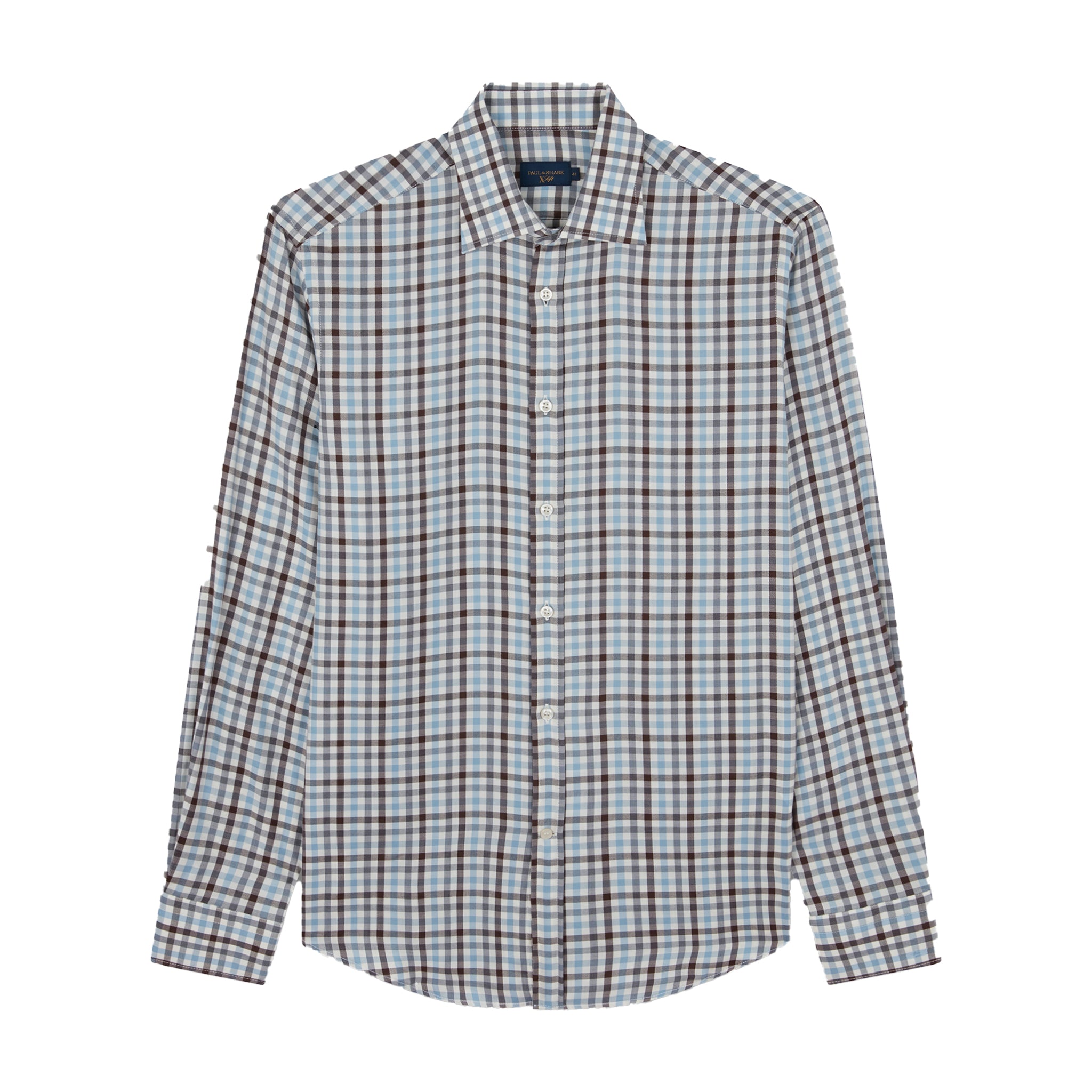 Blue & Brown Check X Soft Cotton Casual Shirt - Paul & Shark
