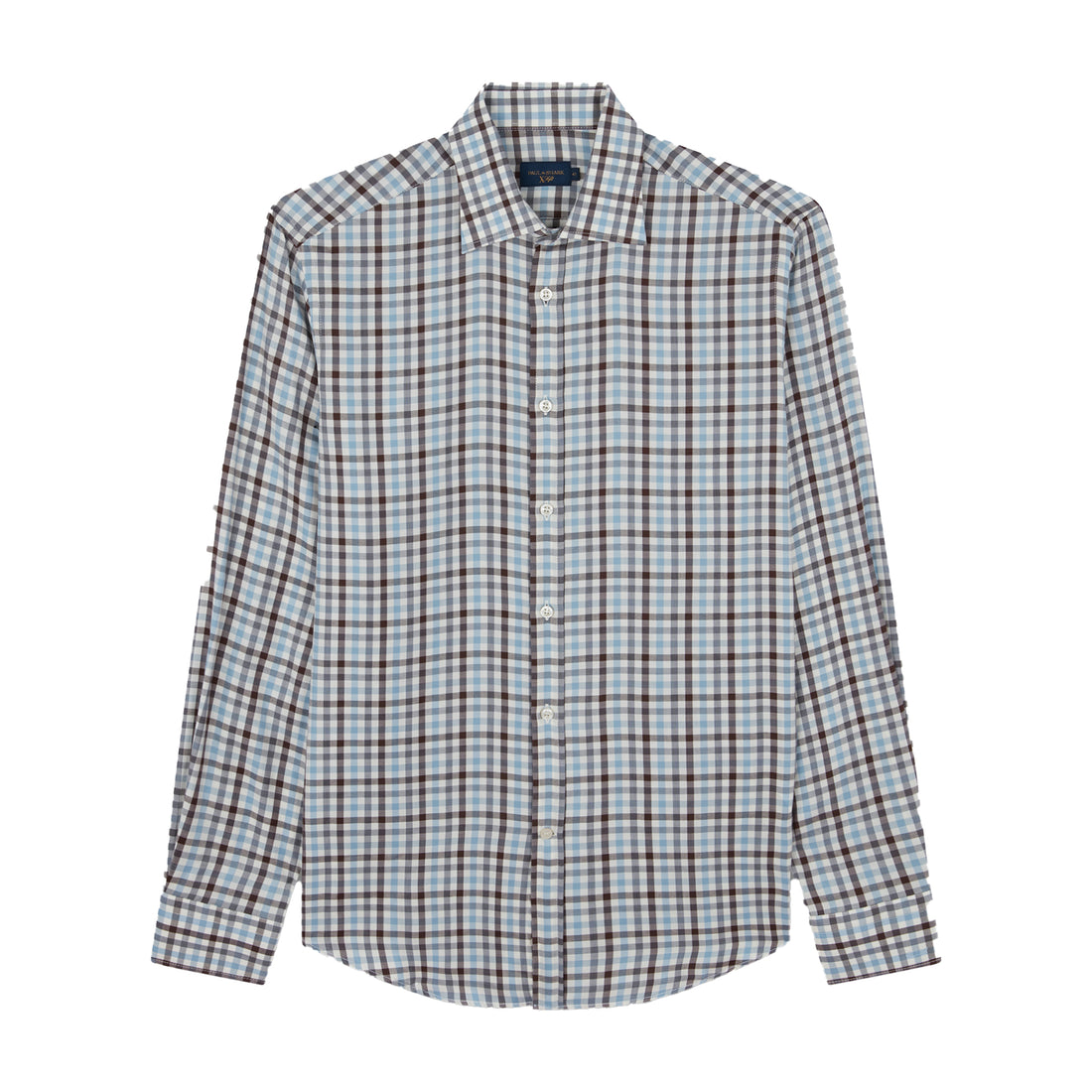 Blue & Brown Check X Soft Cotton Casual Shirt - Paul & Shark