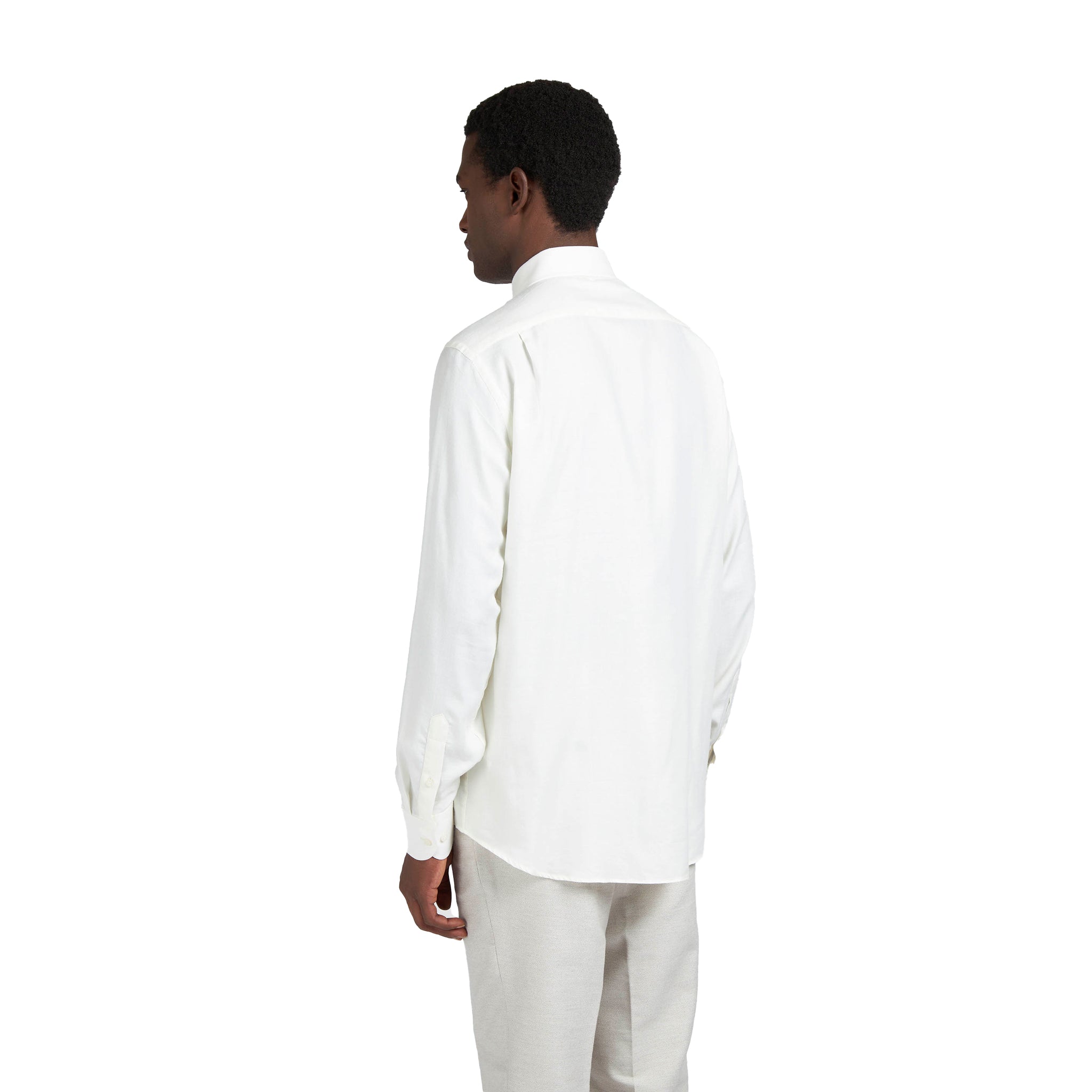 Off-White XSoft Cotton Lyocell Semi Solid Casual Shirt - Paul & Shark