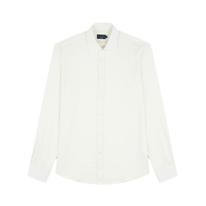Off-White XSoft Cotton Lyocell Semi Solid Casual Shirt - Paul & Shark