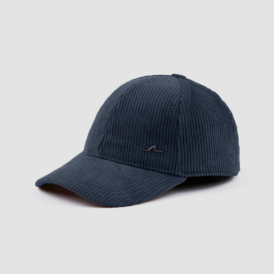 Navy Blue Shark Fin Corduroy Baseball Cap - PAUL & SHARK