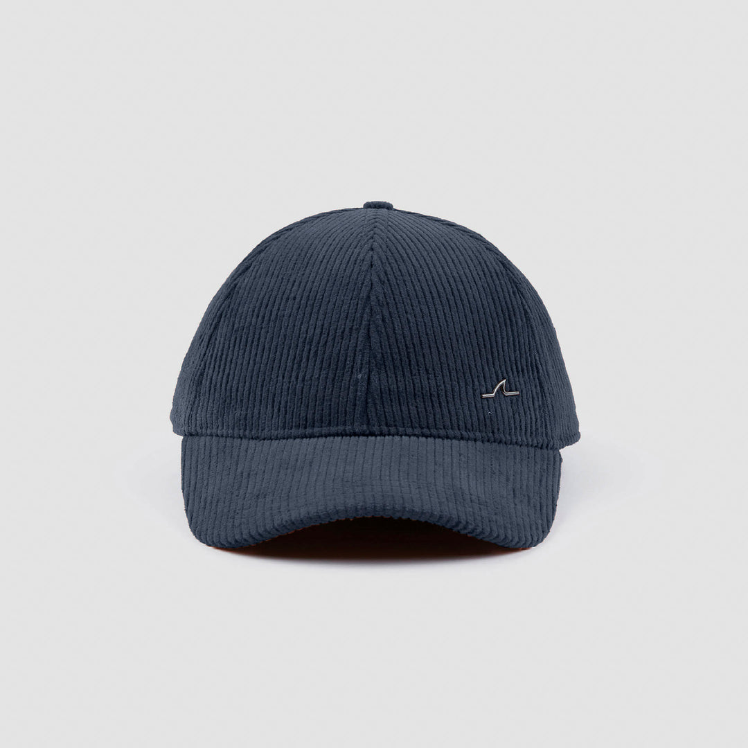 Navy Blue Shark Fin Corduroy Baseball Cap - PAUL & SHARK