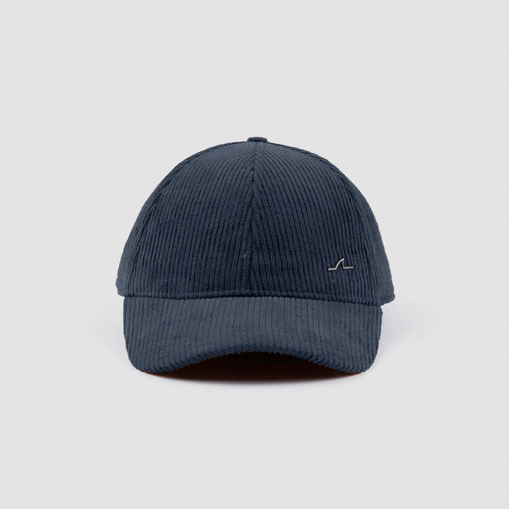 Navy Blue Shark Fin Corduroy Baseball Cap - PAUL & SHARK