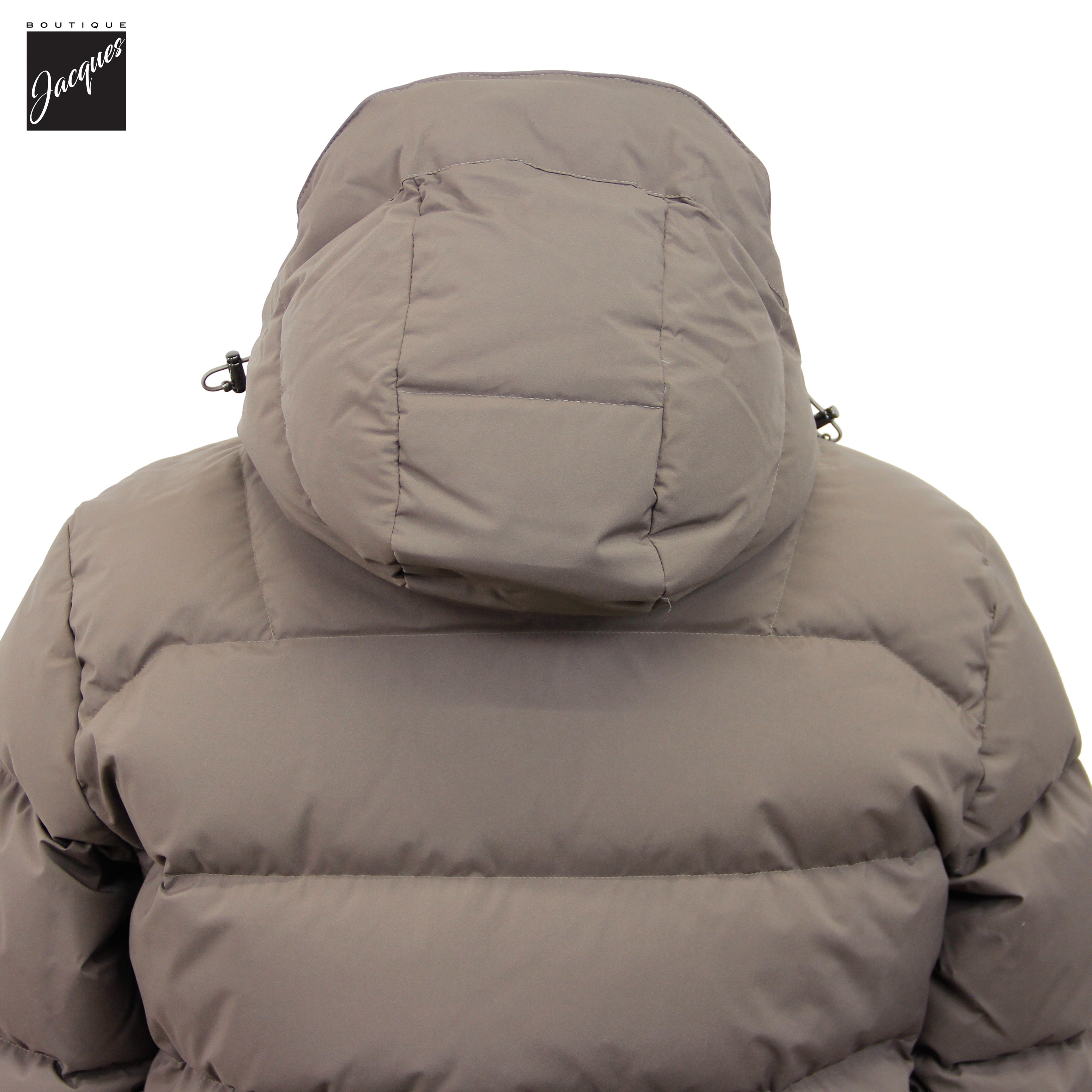 Parka courte en duvet d'oie imperméable Paul & Shark Taupe Typhoon Platinum
