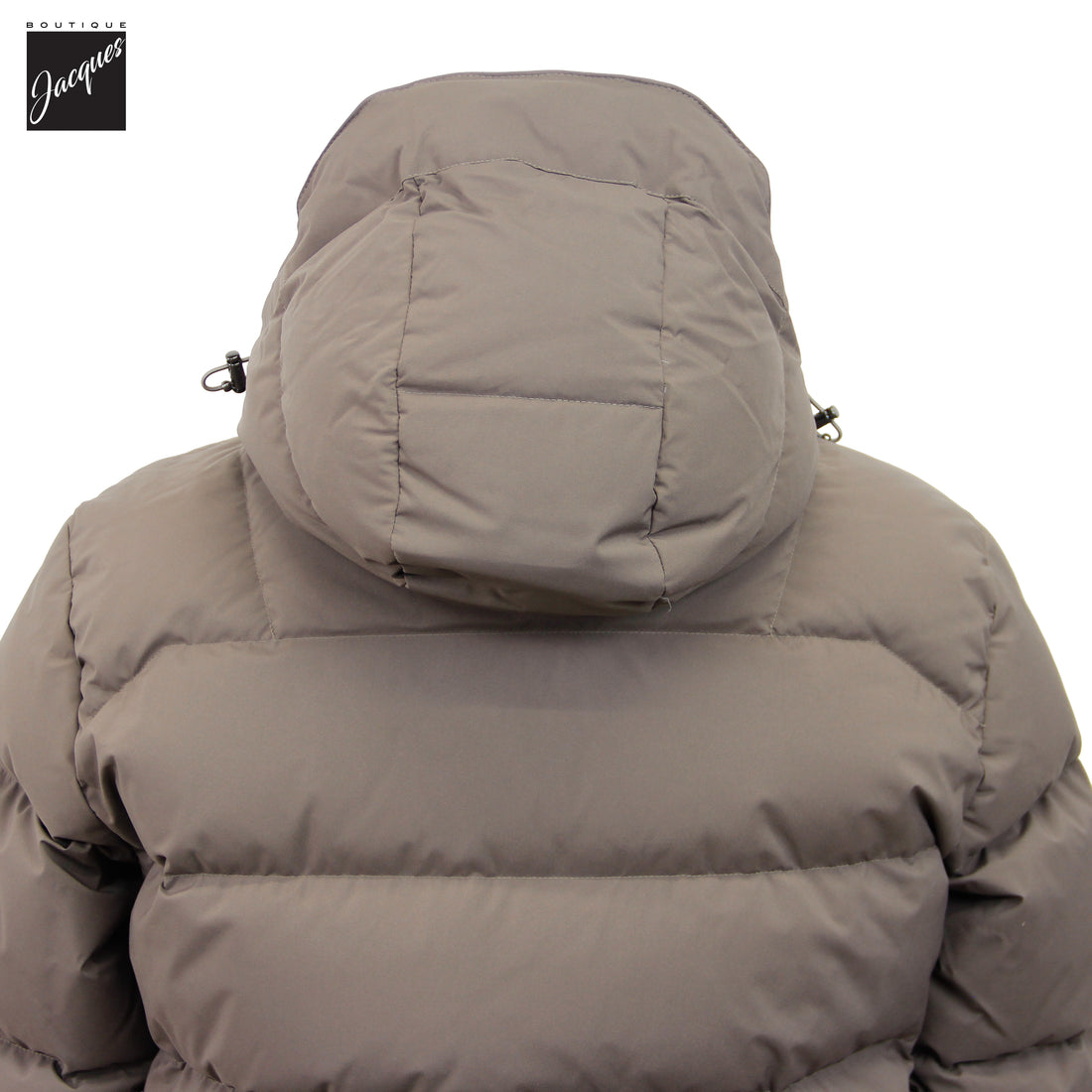 Parka courte en duvet d'oie imperméable Paul & Shark Taupe Typhoon Platinum