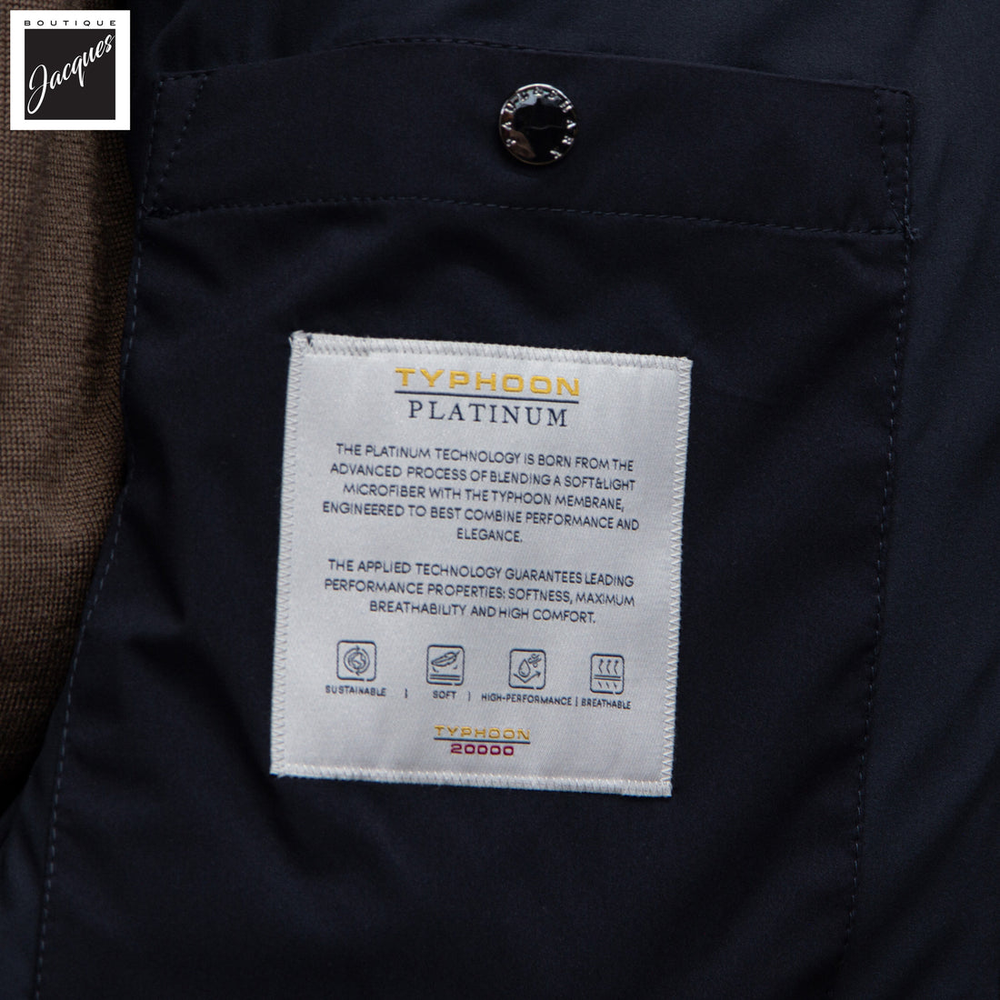 Navy Blue Typhoon Platinum Waterproof Re-Goose Down Parka - Paul & Shark