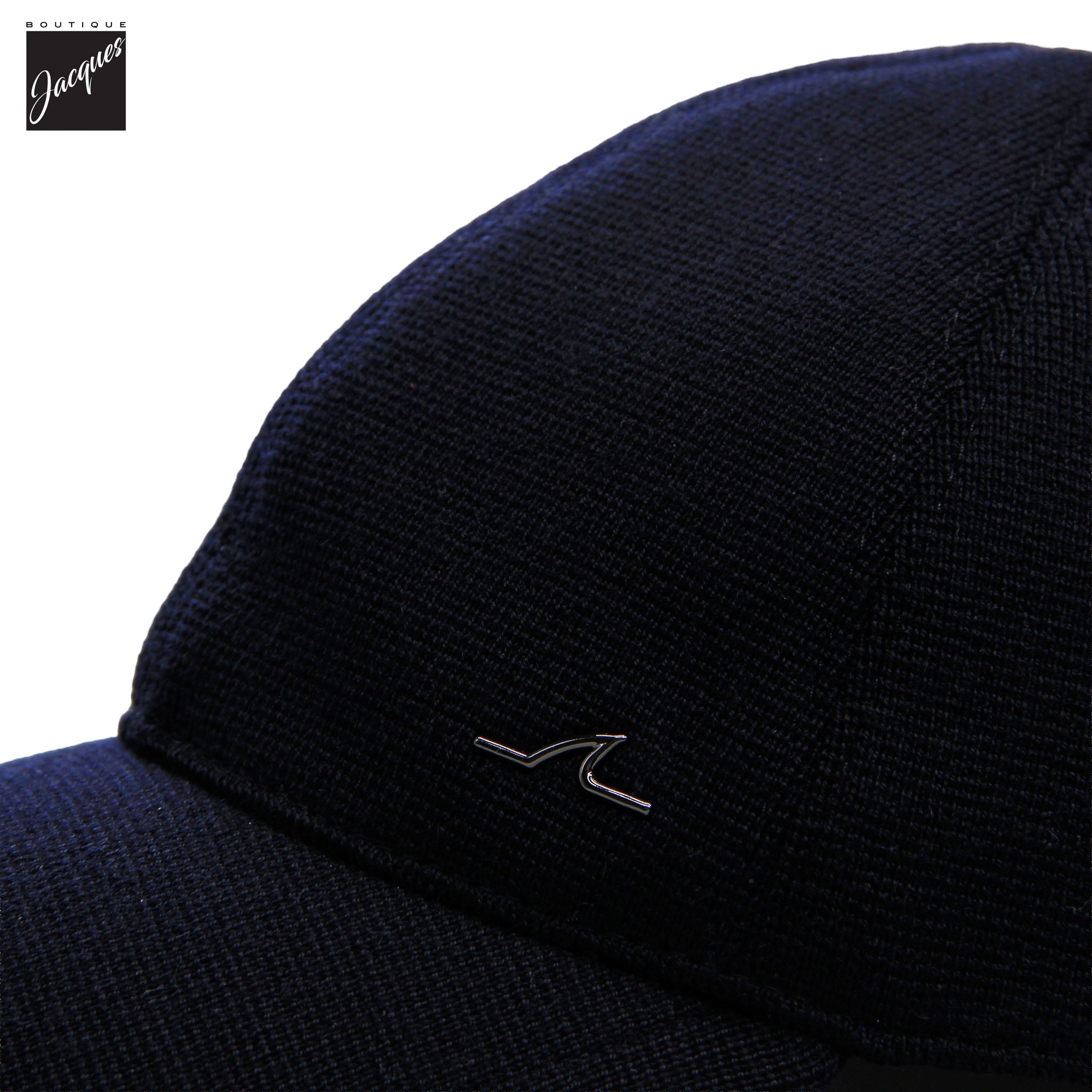 Navy Blue Wool Knitted Baseball Cap - Paul & Shark