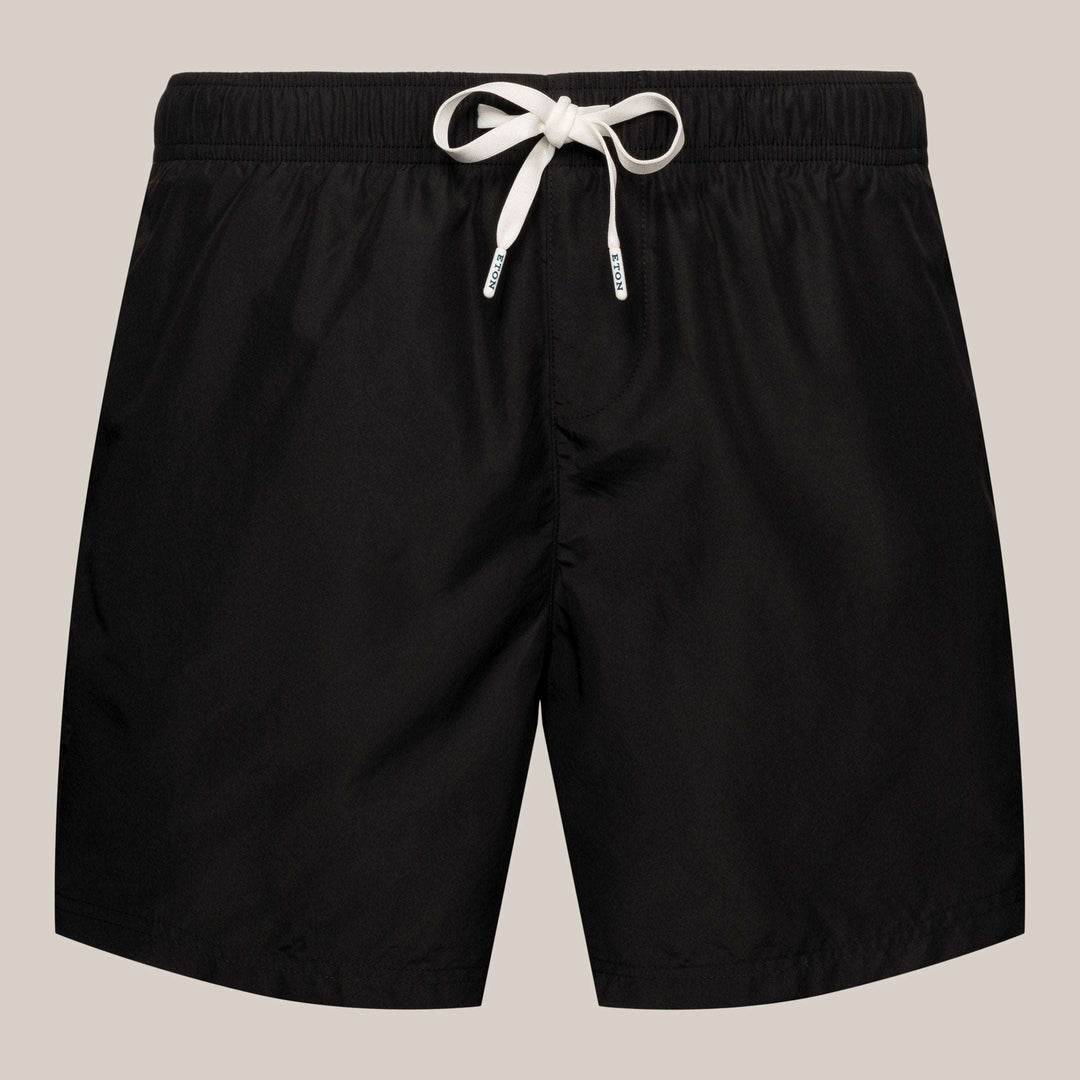 Black Solid Swimming Shorts - ETON