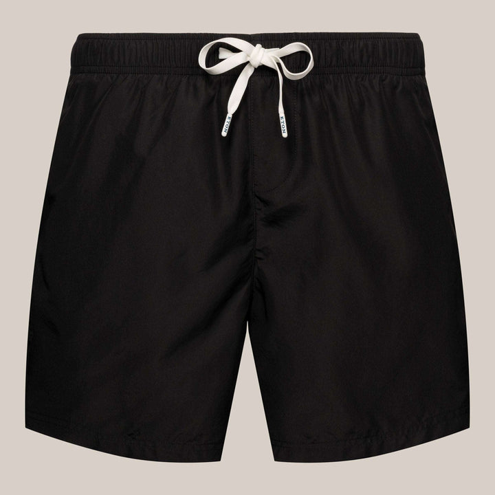 Black Solid Swimming Shorts - ETON