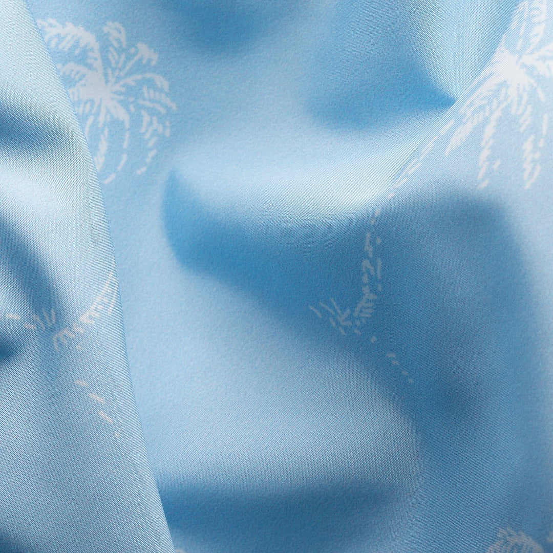 Light Blue Palm Tree Motif Swim Shorts - ETON