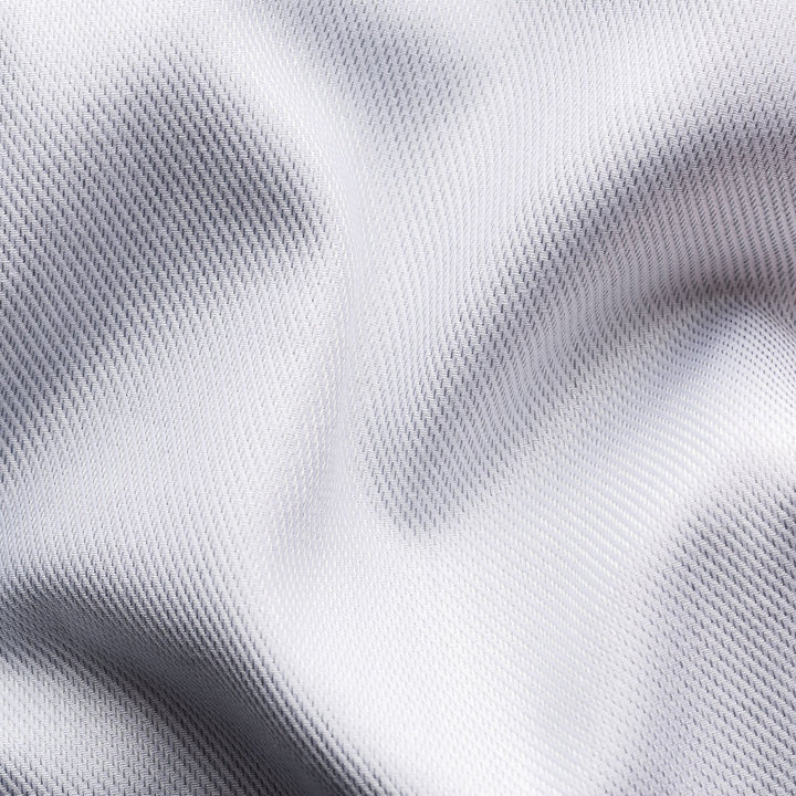 Light Gray Semi-Solid Fine Twill Slim Fit Shirt - ETON