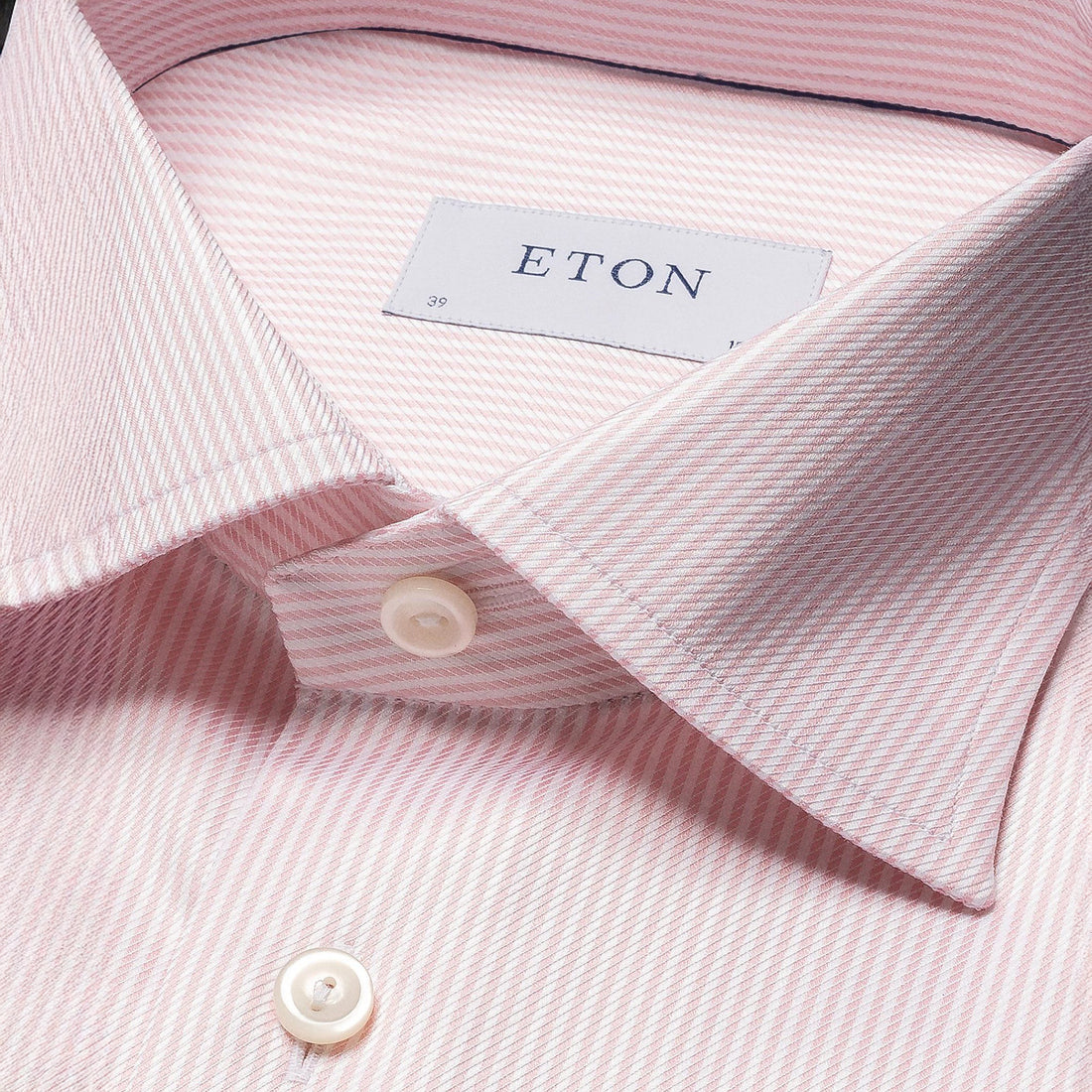 Pink Striped Cotton-Tencel Contemporary Fit Shirt - ETON