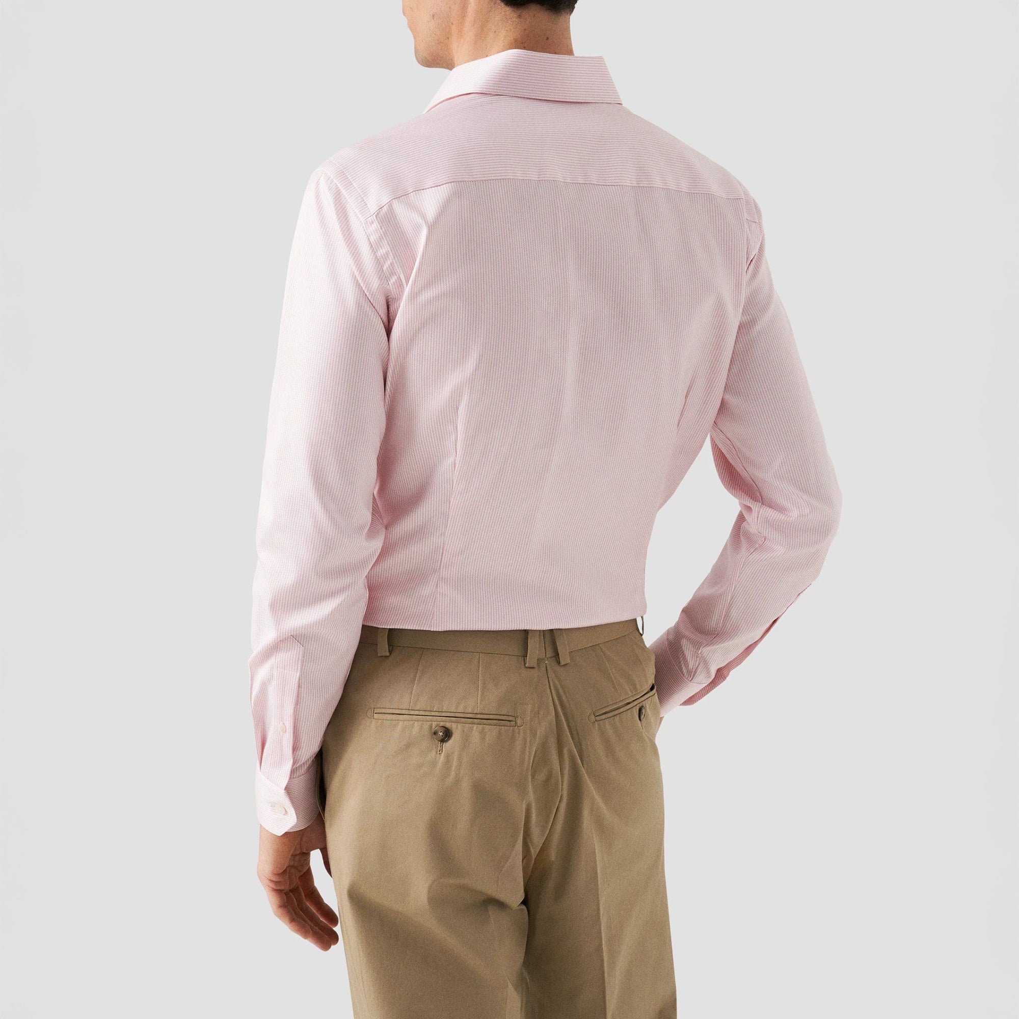 Pink Striped Cotton-Tencel Contemporary Fit Shirt - ETON