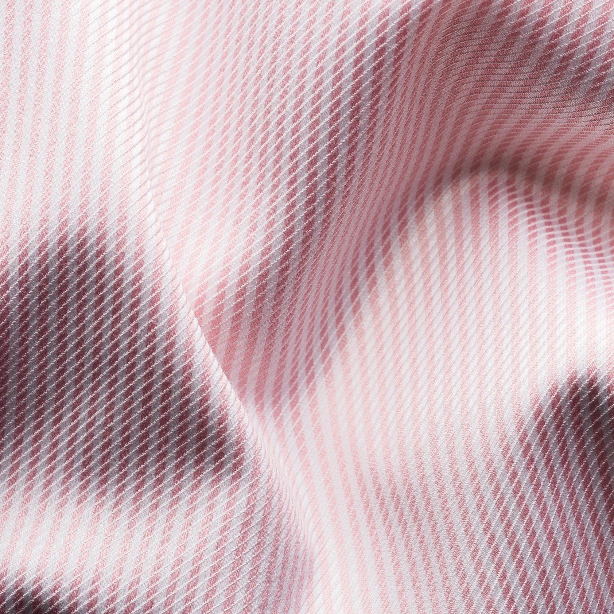 Pink Striped Cotton-Tencel Contemporary Fit Shirt - ETON