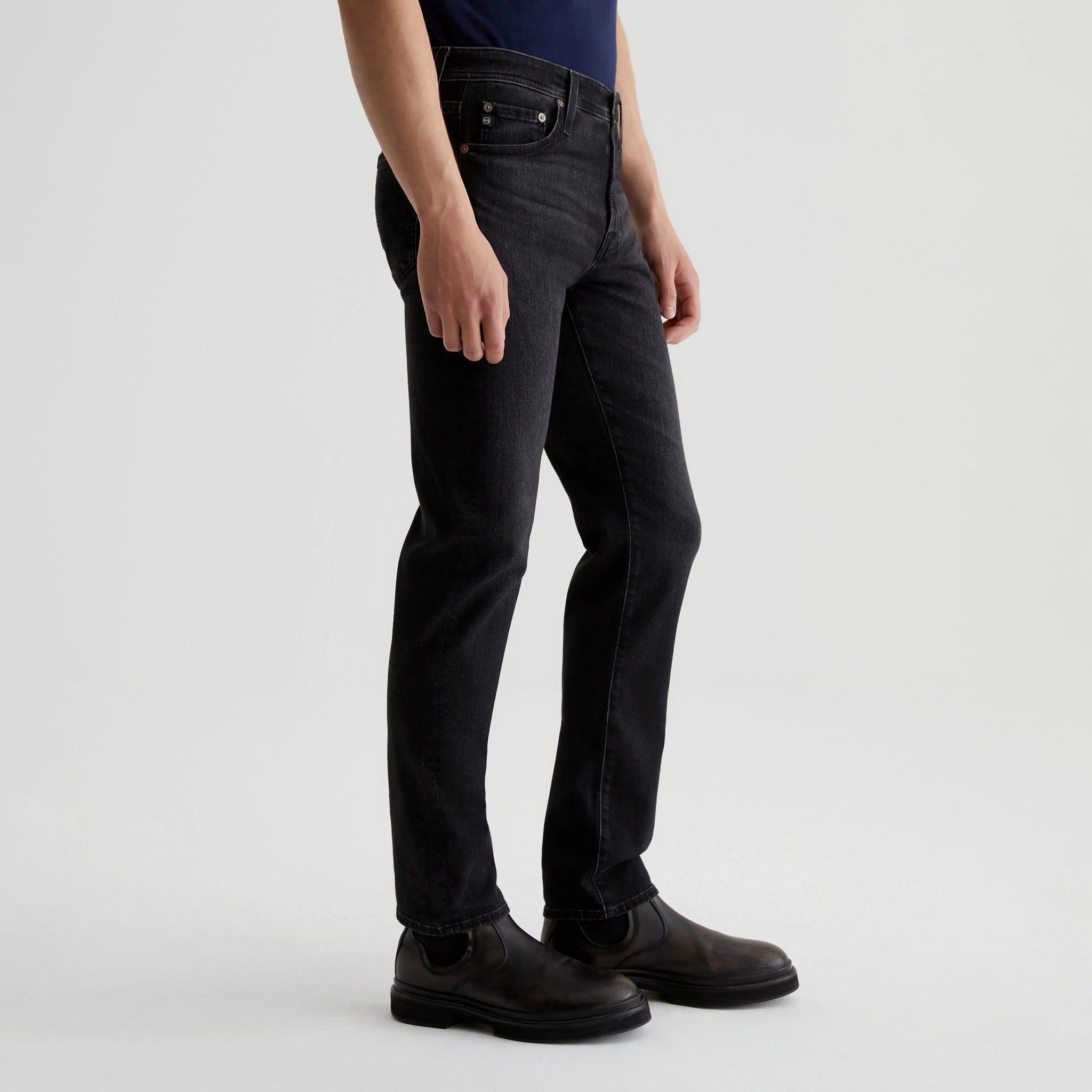 Trophy Black Washed Cloud Soft Denim Tellis Modern Slim Fit Jeans - AG