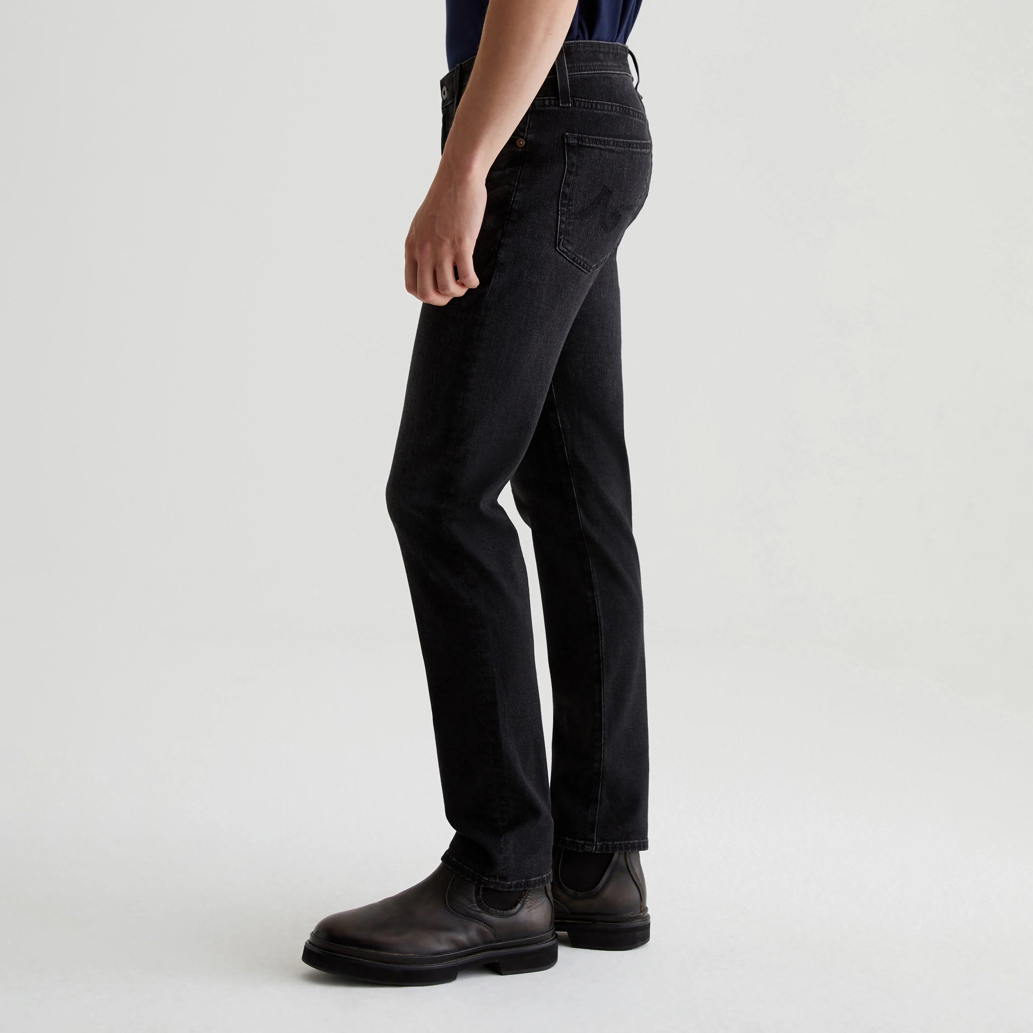 Trophy Black Washed Cloud Soft Denim Tellis Modern Slim Fit Jeans - AG