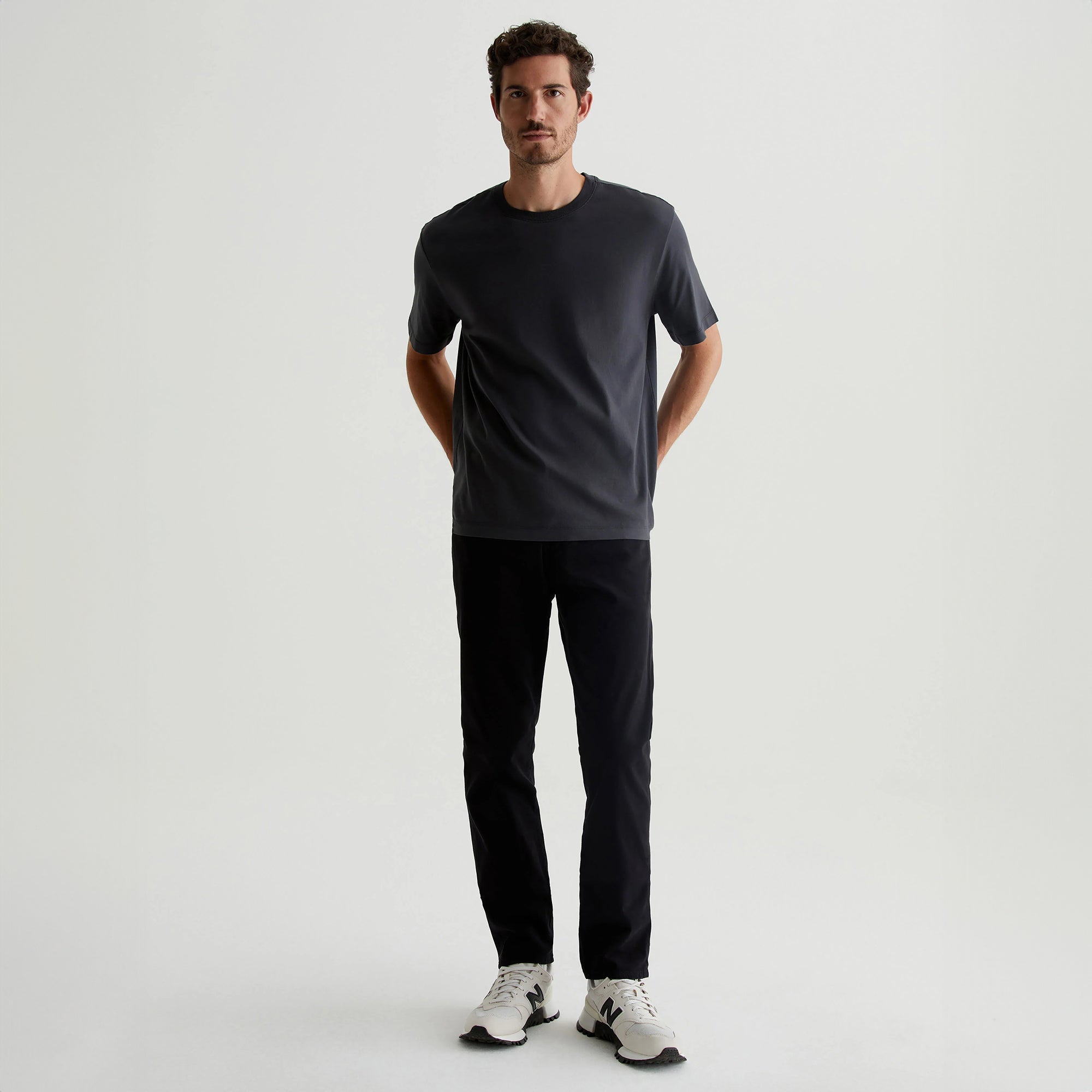 Super Black Modern Slim Tellis Sueded Pants - AG