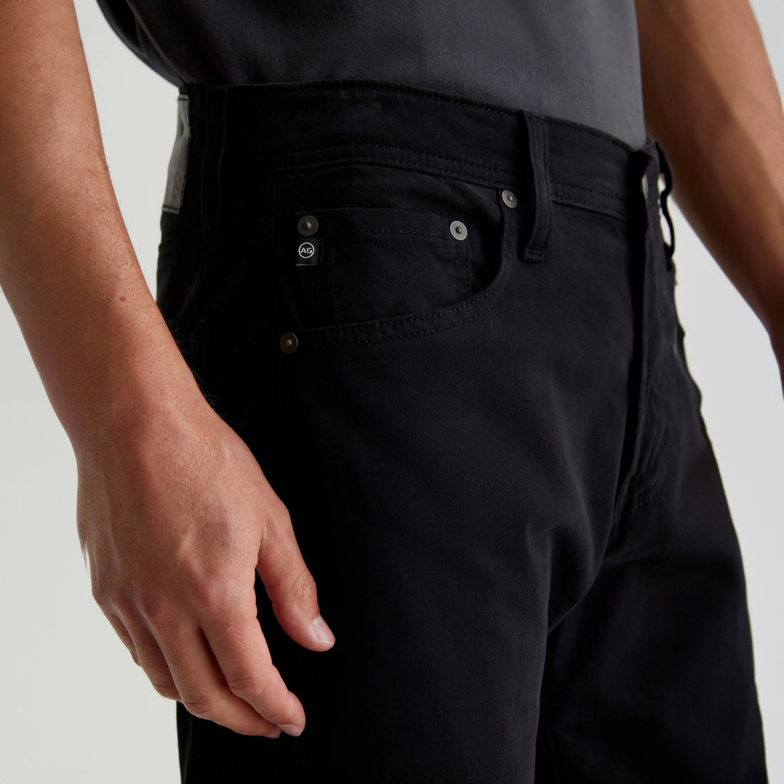 Super Black Modern Slim Tellis Sueded Pants - AG