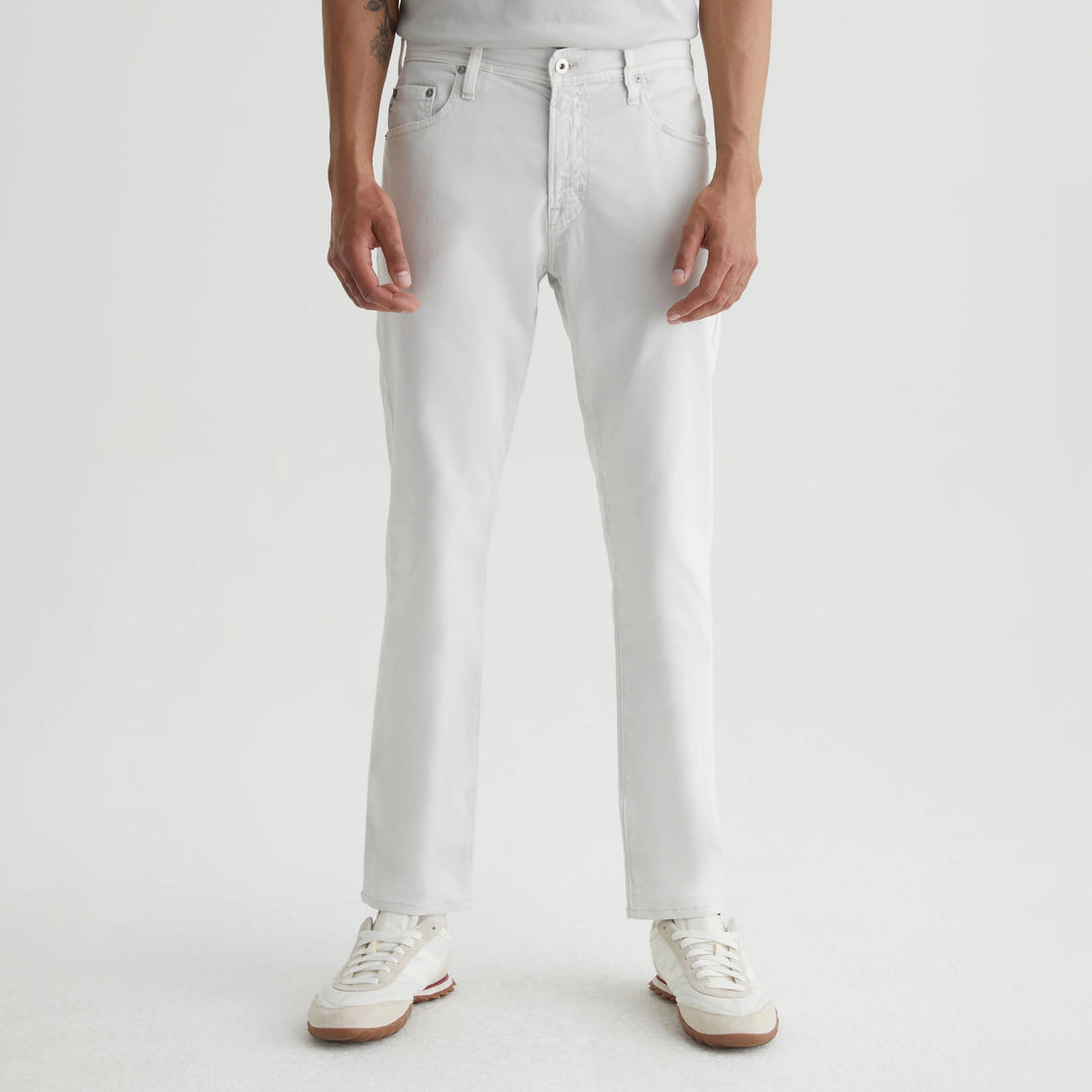 Sulfur Silver Smoke (Oyster) Sueded Tellis Modern Slim Fit Pants - AG Jeans