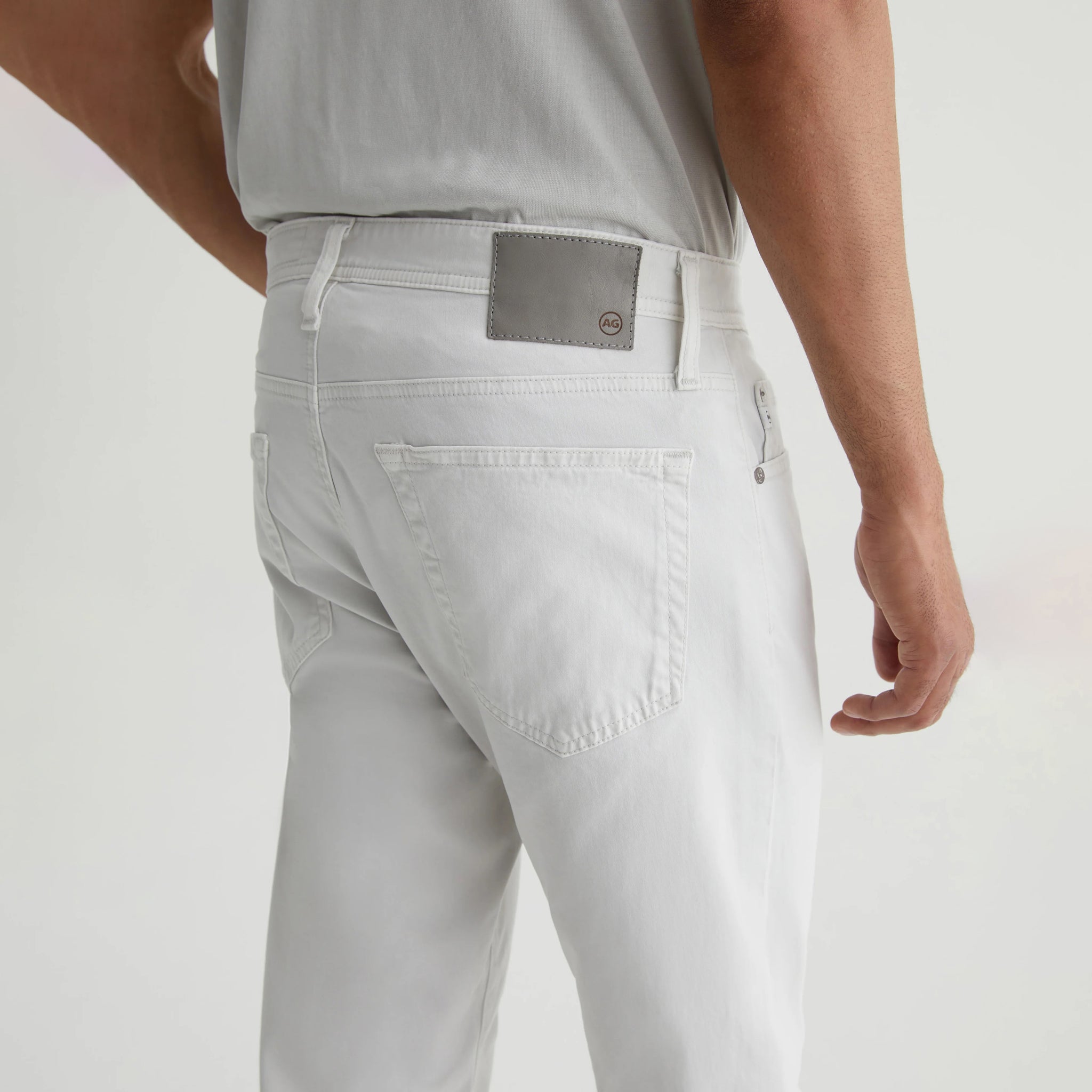 Sulfur Silver Smoke (Oyster) Sueded Tellis Modern Slim Fit Pants - AG Jeans