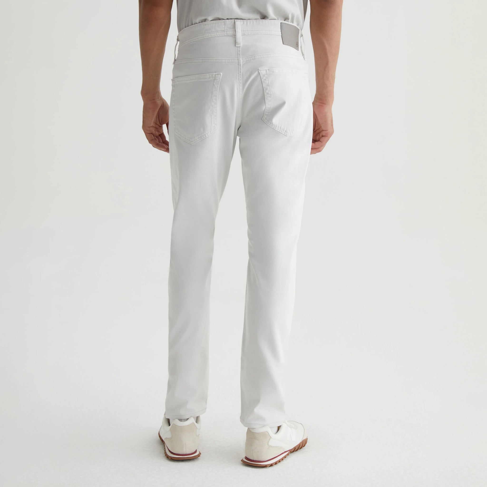 Sulfur Silver Smoke (Oyster) Sueded Tellis Modern Slim Fit Pants - AG Jeans