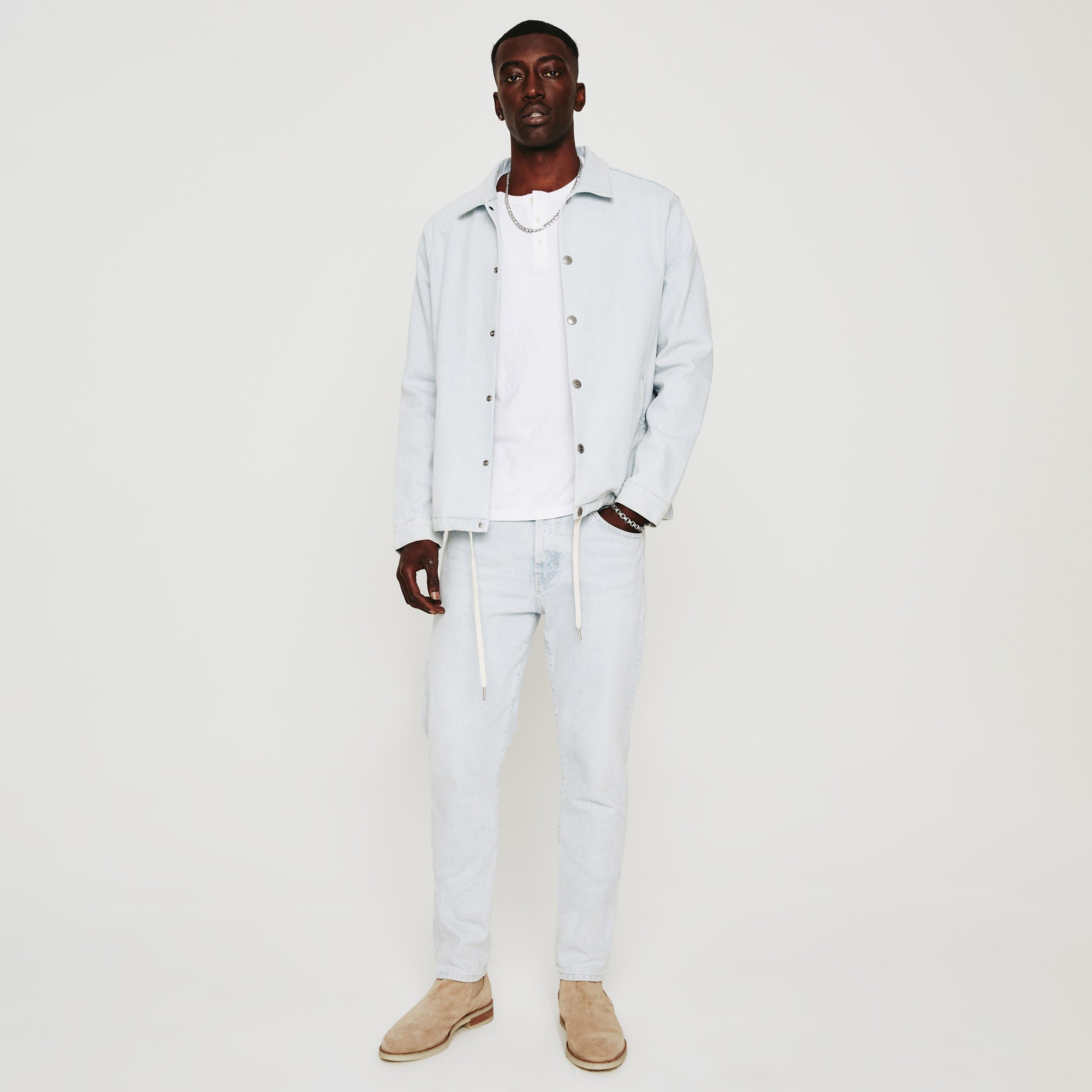 Chalet Ultra Pale Blue Tellis Modern Slim Fit Denim - AG Jeans