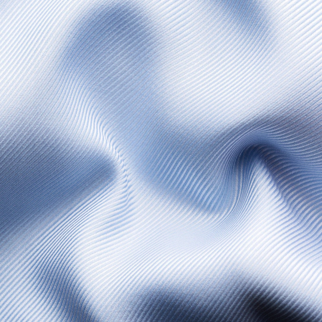 Light Blue Geometric Trim Textured Twill Contemporary Fit Shirt - ETON