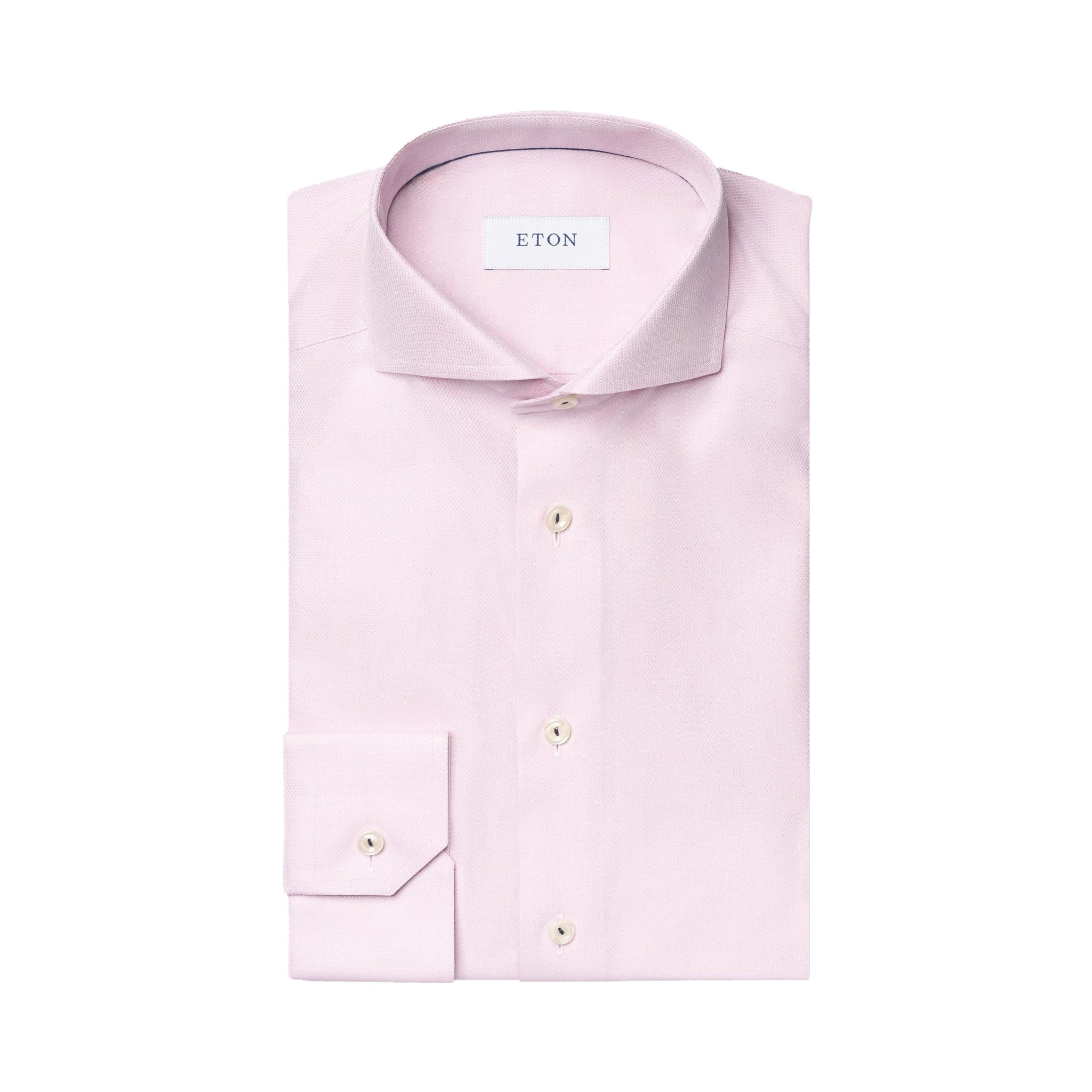 Pink Semi-Solid Signature Dobby Contemporary Fit Shirt - ETON