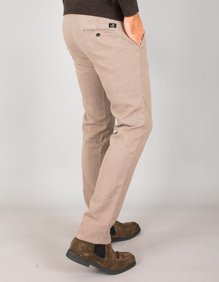 Beige Stretch Woven Cotton Chinos - Mason's