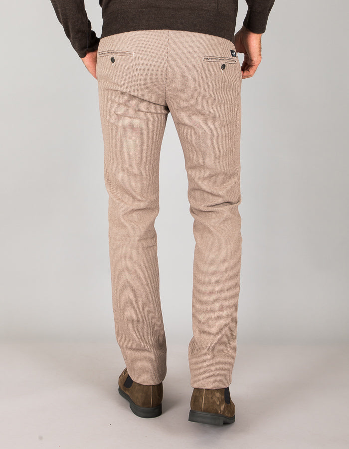 Beige Stretch Woven Cotton Chinos - Mason's