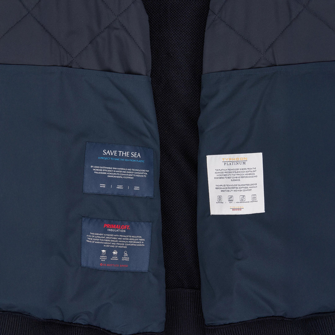 Navy Quilted Primaloft Waterproof Hybrid Jacket - PAUL & SHARK