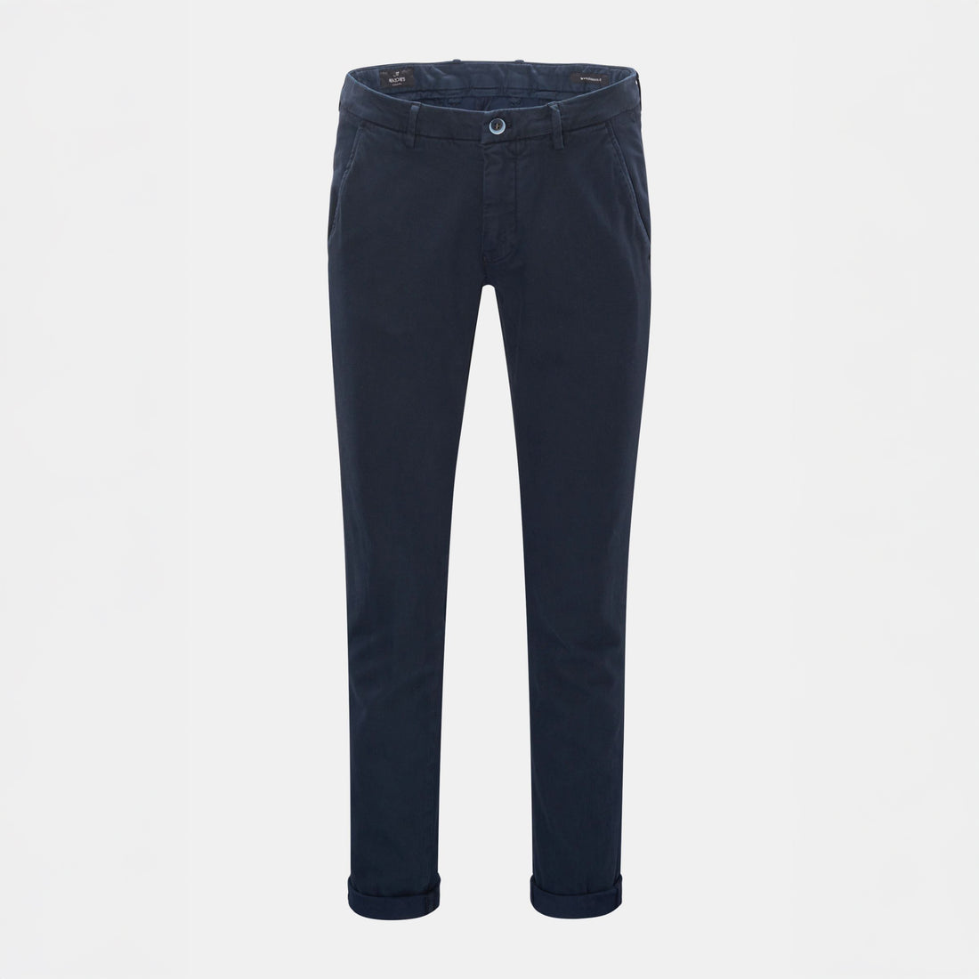 Navy Blue Twill Stretch Slim Fit Chino - Mason's