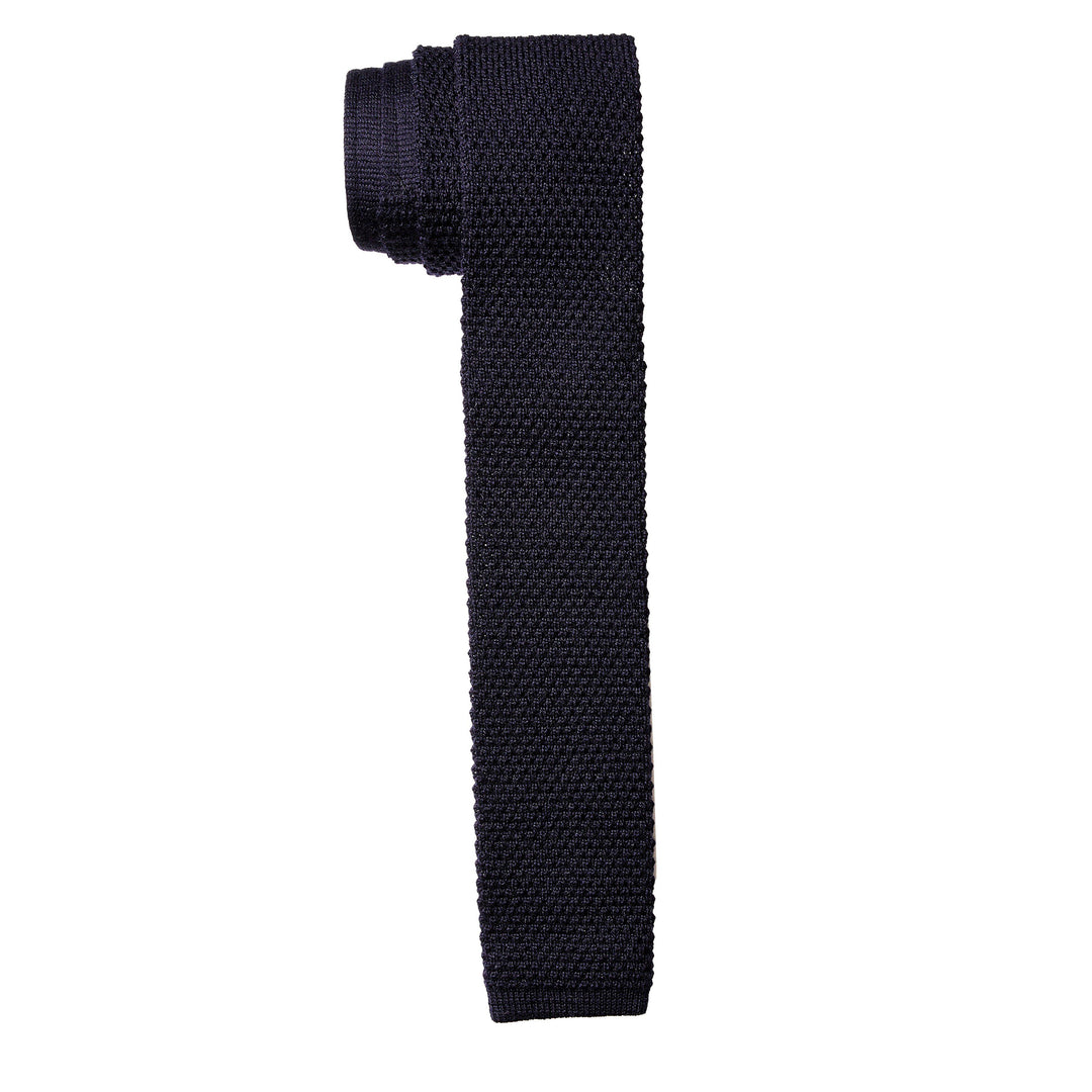 Blue Wool Knit Tie - DION