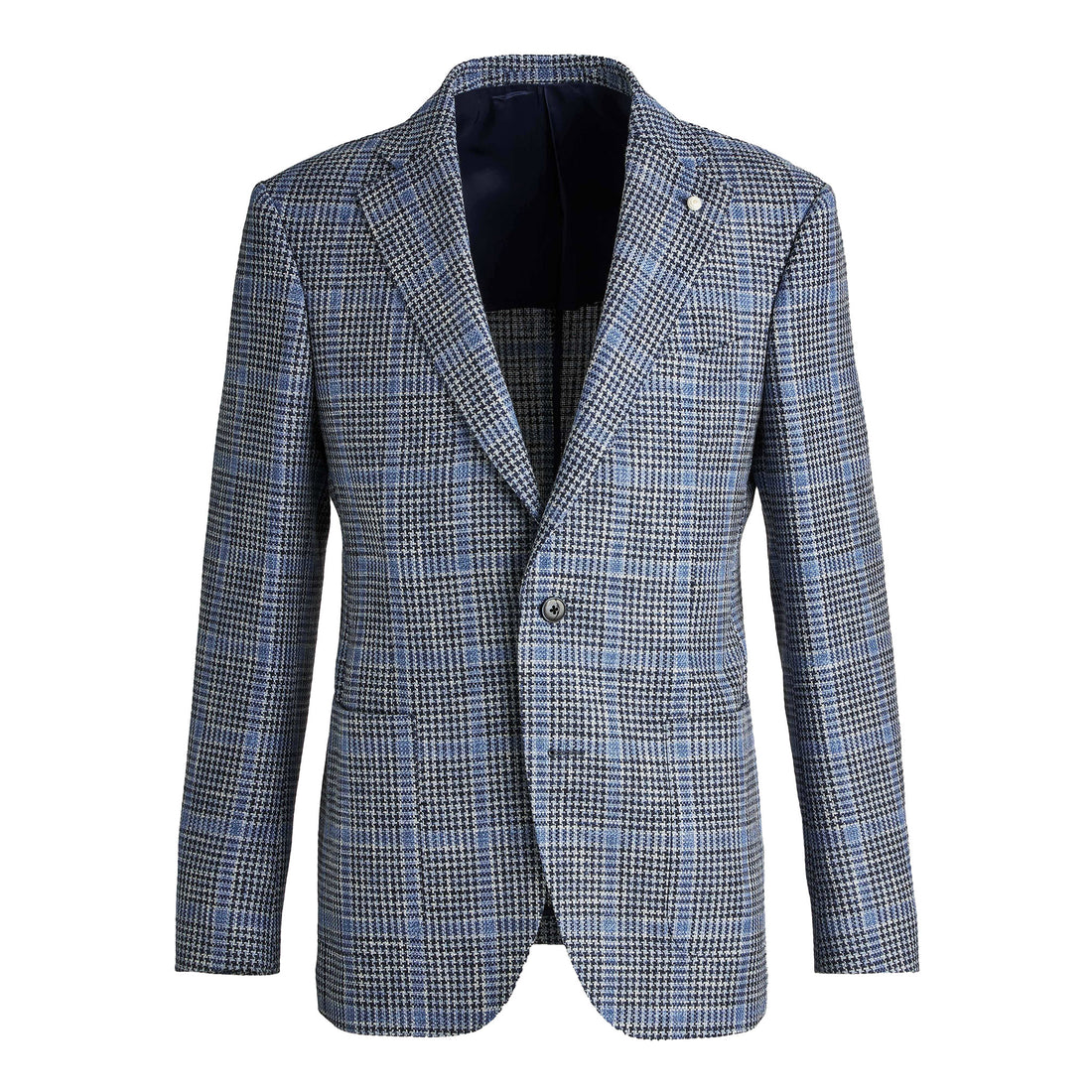 Blue Check Contemporary Fit - Luigi Bianchi Mantova - Boutique Jacques International