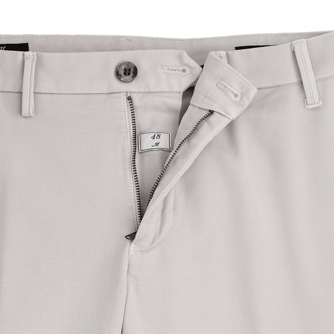 Light Gray Chino Gaberdine Stretch Slim Fit Pants - Mason's