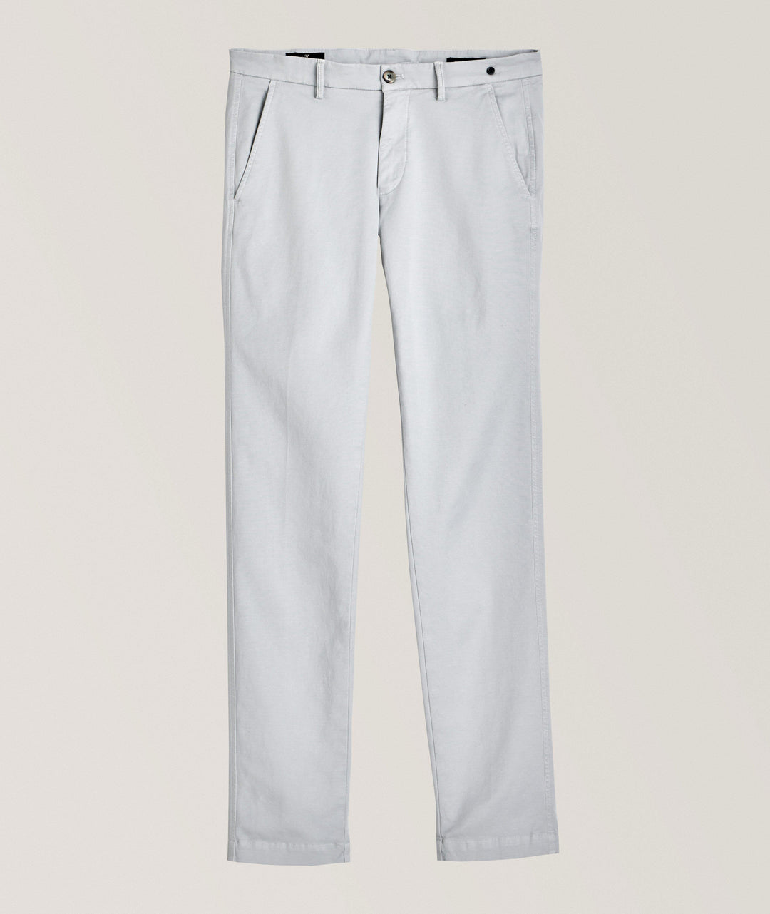 Light Gray Chino Gaberdine Stretch Slim Fit Pants - Mason's