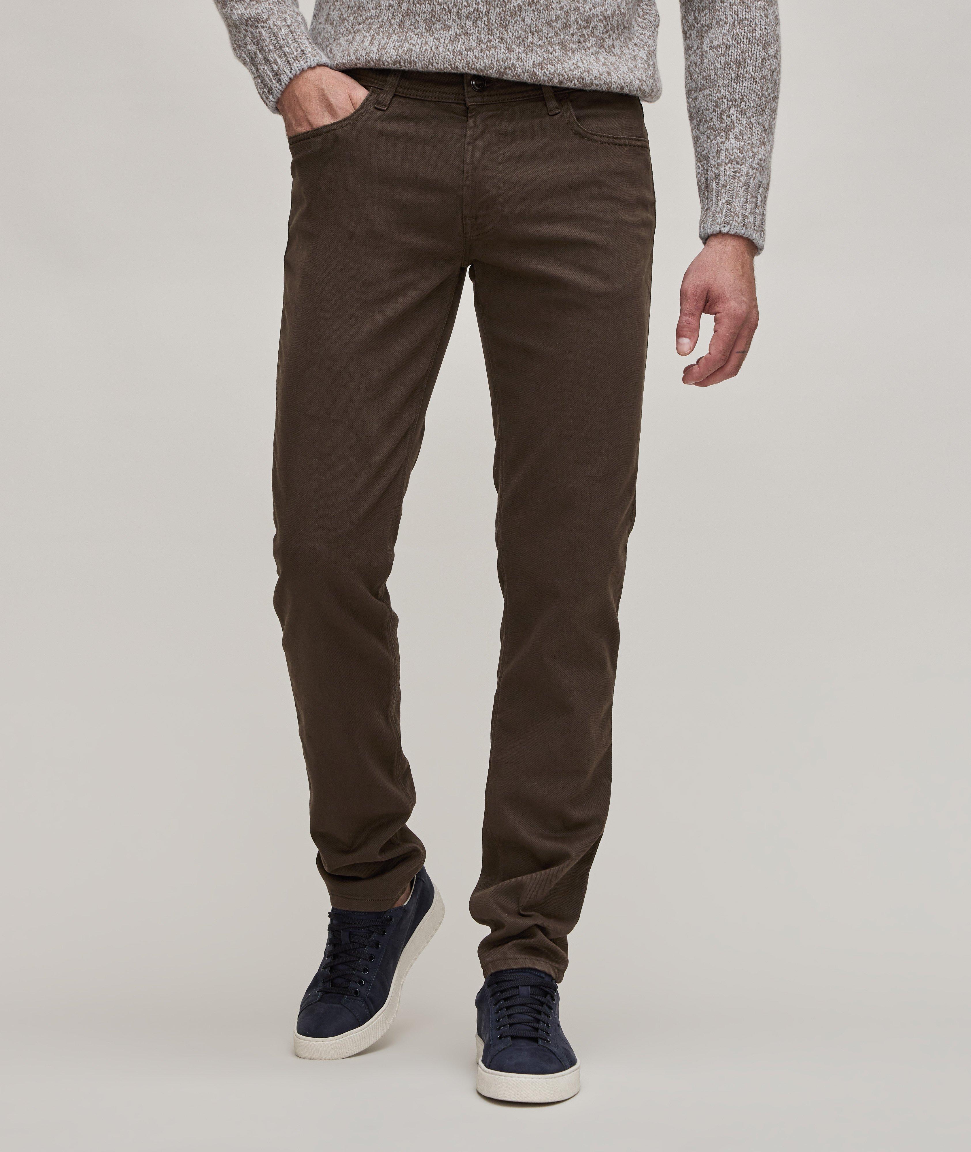 Brown Rubens Cotton Twill Five Pocket Pants - Re-Hash - Boutique Jacques International