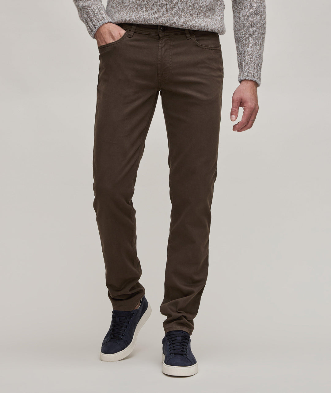 Brown Rubens Cotton Twill Five Pocket Pants - Re-Hash - Boutique Jacques International