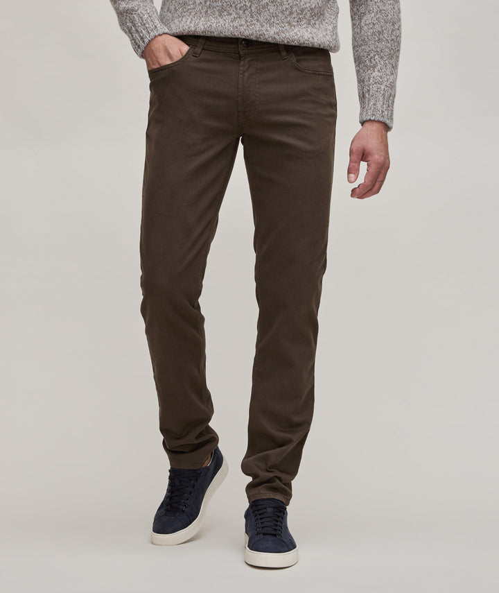 Brown Rubens Cotton Twill Five Pocket Pants - Re-Hash - Boutique Jacques International