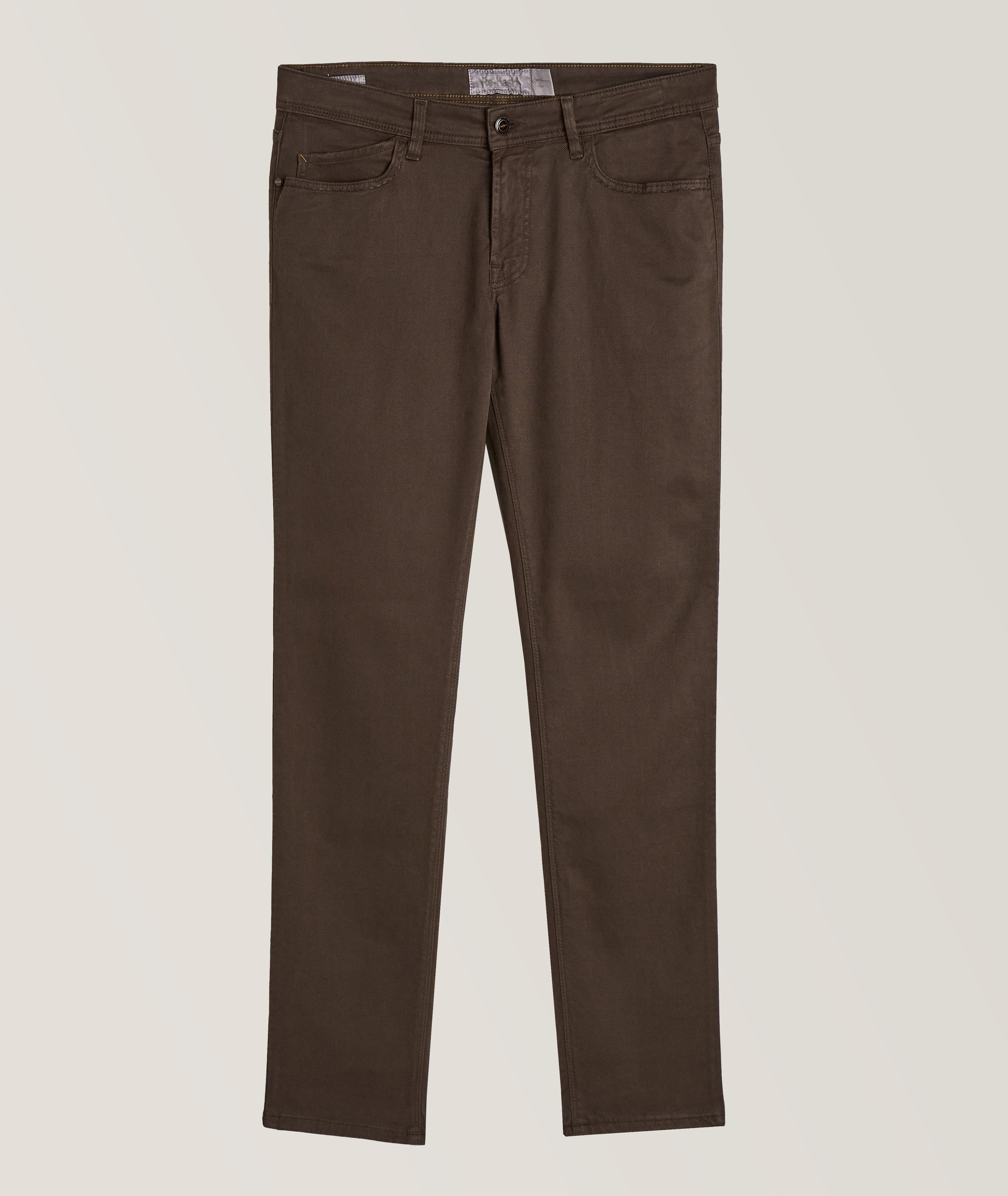 Brown Rubens Cotton Twill Five Pocket Pants - Re-Hash - Boutique Jacques International